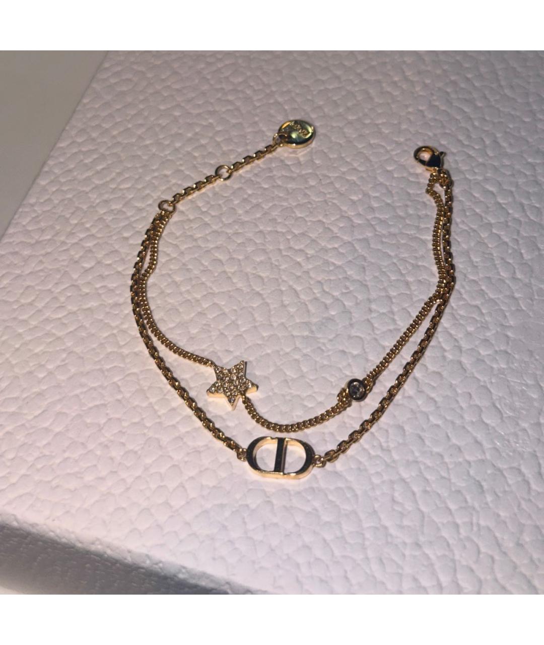 CHRISTIAN DIOR Золотой позолоченный браслет, фото 6