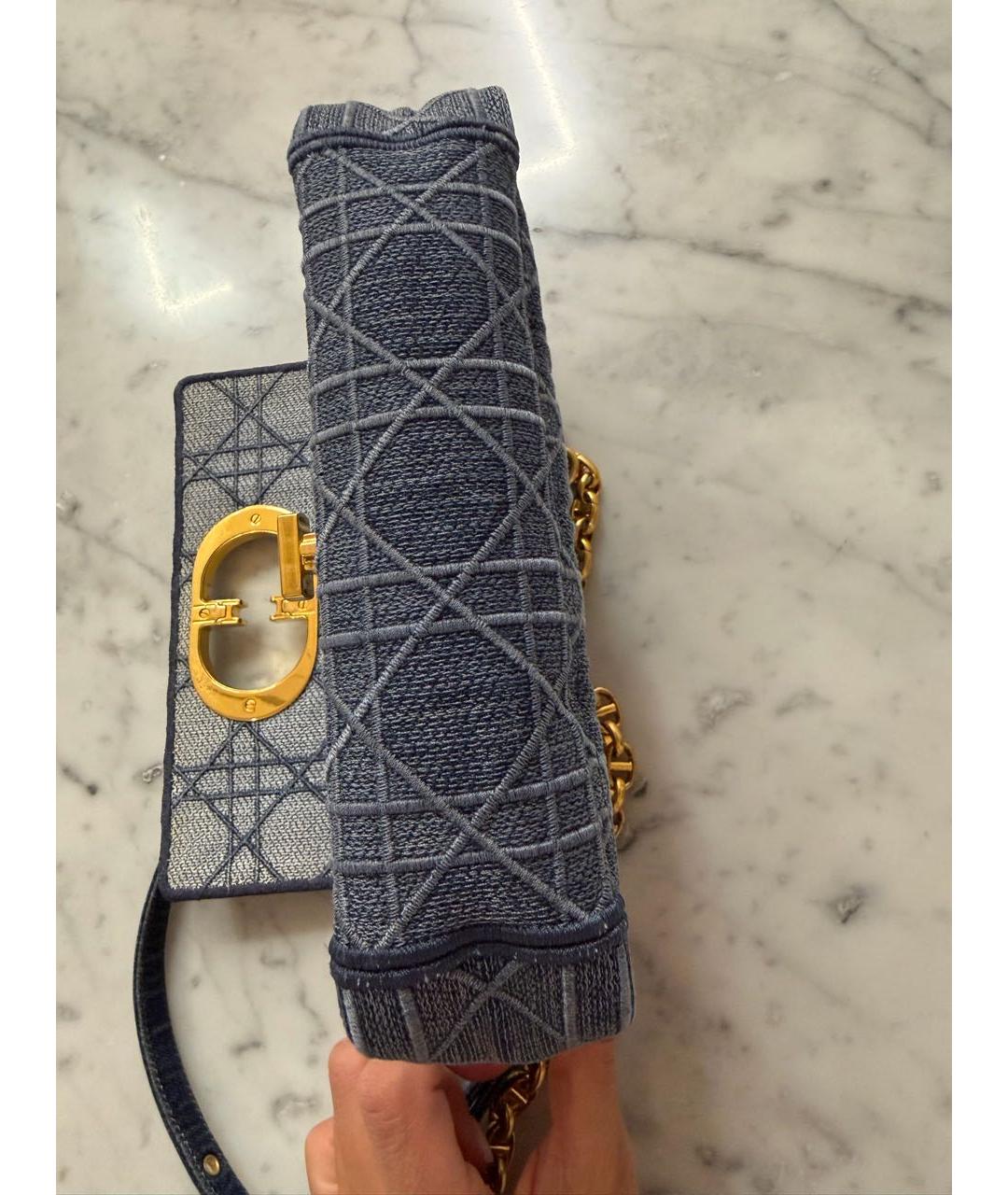 CHRISTIAN DIOR Синяя деним сумка через плечо, фото 3