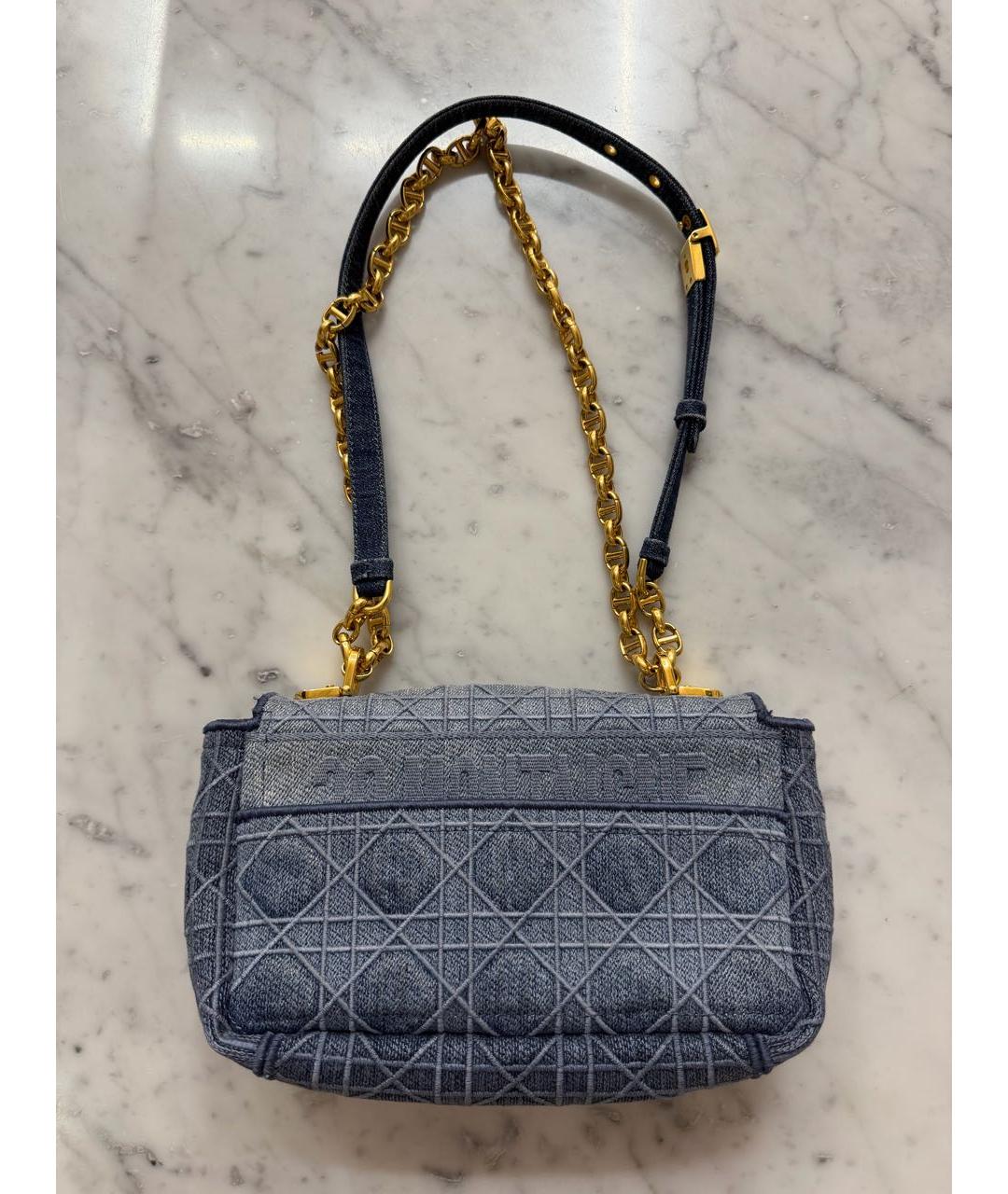 CHRISTIAN DIOR Синяя деним сумка через плечо, фото 2