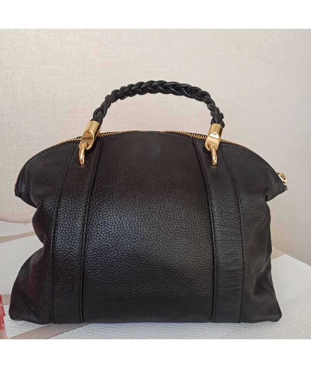 MICHAEL KORS Черная кожаная сумка тоут, фото 3