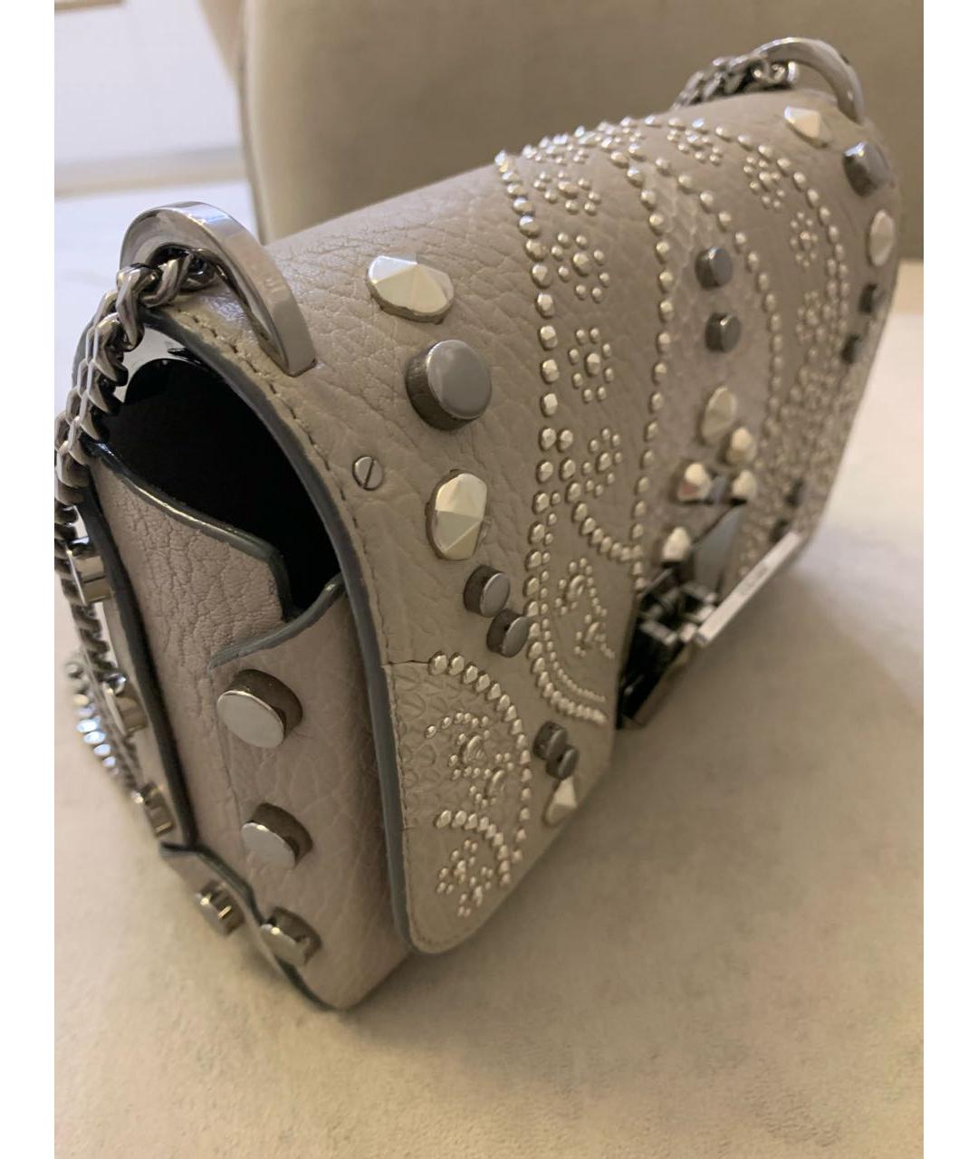 JIMMY CHOO Антрацитовая кожаная сумка через плечо, фото 2