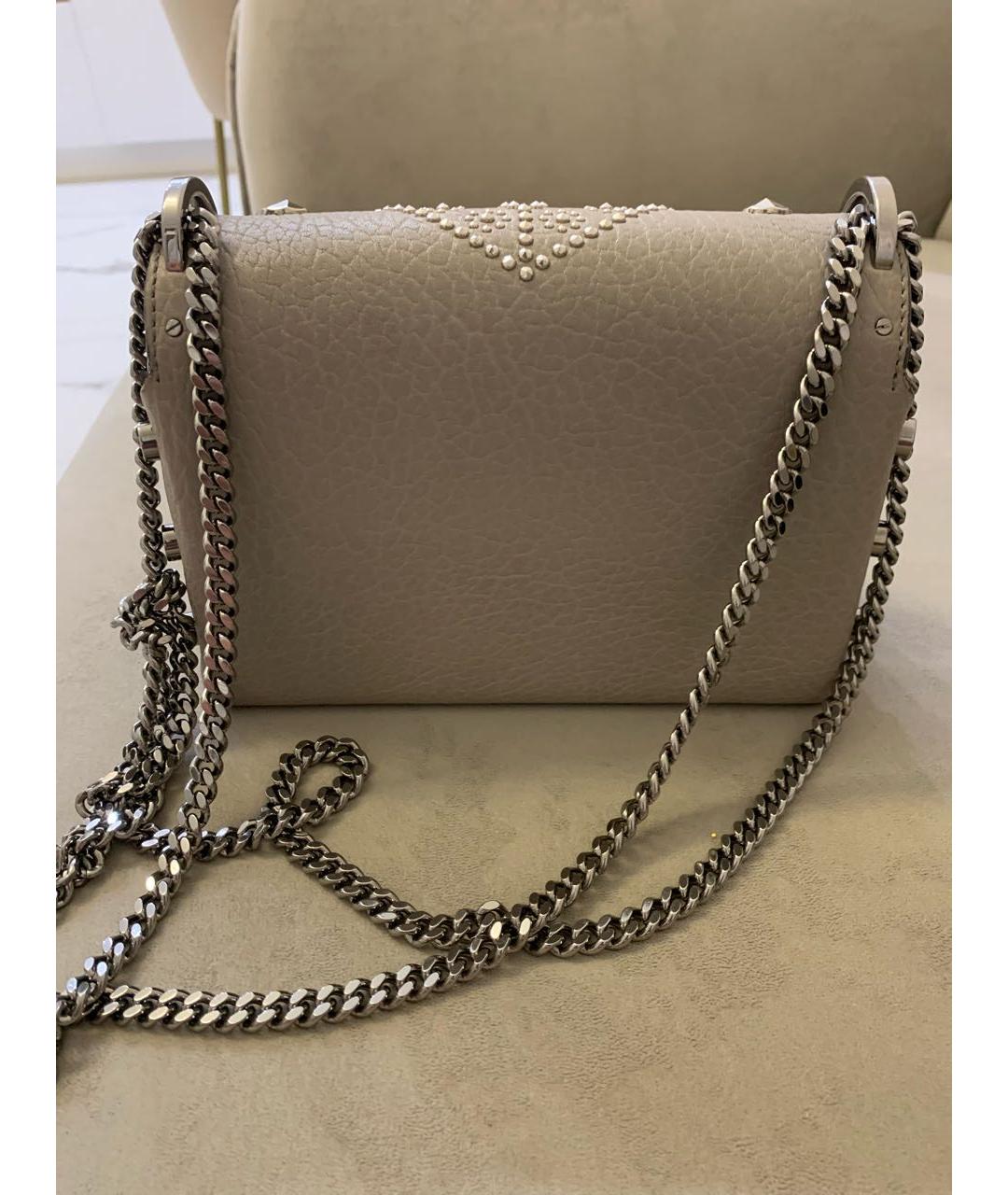 JIMMY CHOO Антрацитовая кожаная сумка через плечо, фото 3