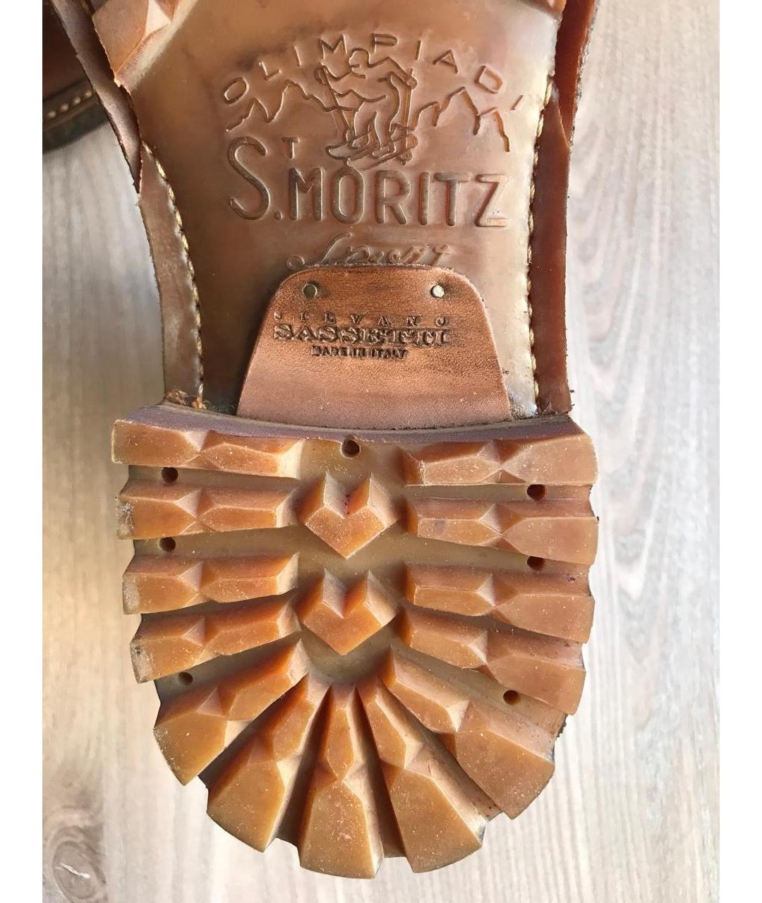 SILVANO SASSETTI Коричневые кожаные высокие ботинки, фото 5