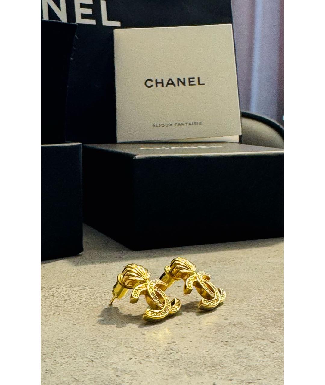 CHANEL Золотые позолоченные серьги, фото 6