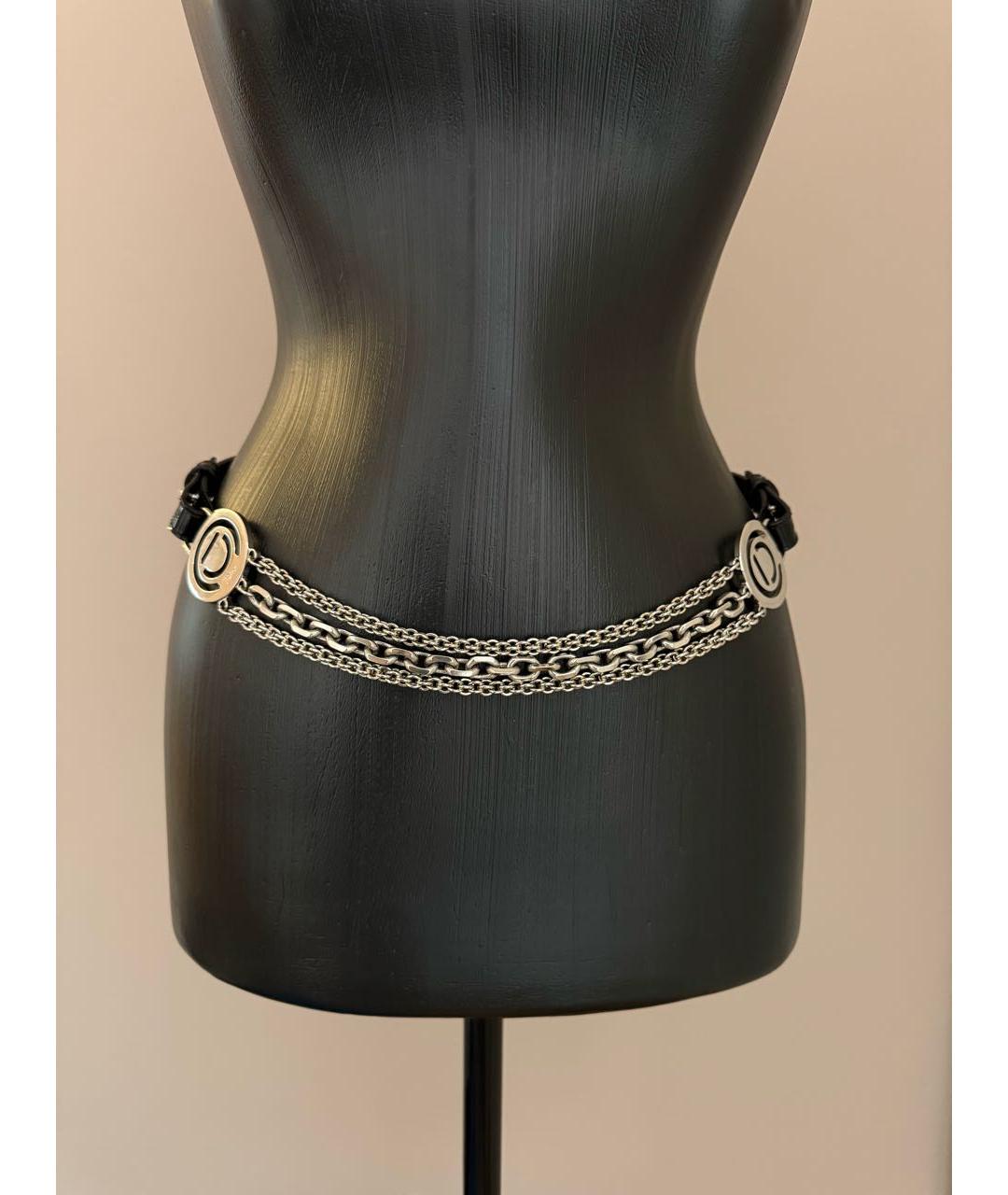 CHRISTIAN DIOR Черный ремень из лакированной кожи, фото 2