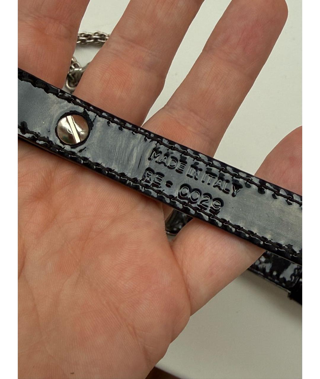 CHRISTIAN DIOR Черный ремень из лакированной кожи, фото 7