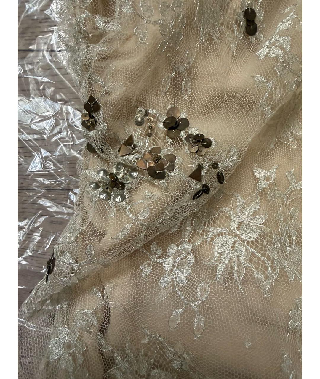 VALENTINO Бежевое полиамидовое коктейльное платье, фото 6