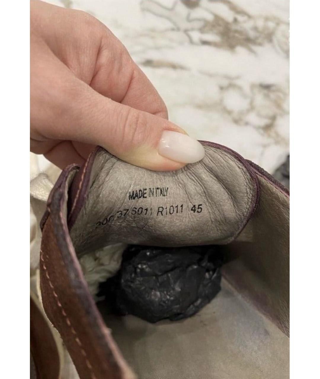 ALEXANDER MCQUEEN Бордовые замшевые низкие кроссовки / кеды, фото 5