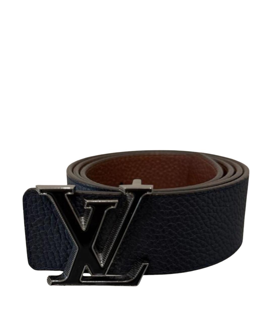 LOUIS VUITTON Темно-синий кожаный ремень, фото 1