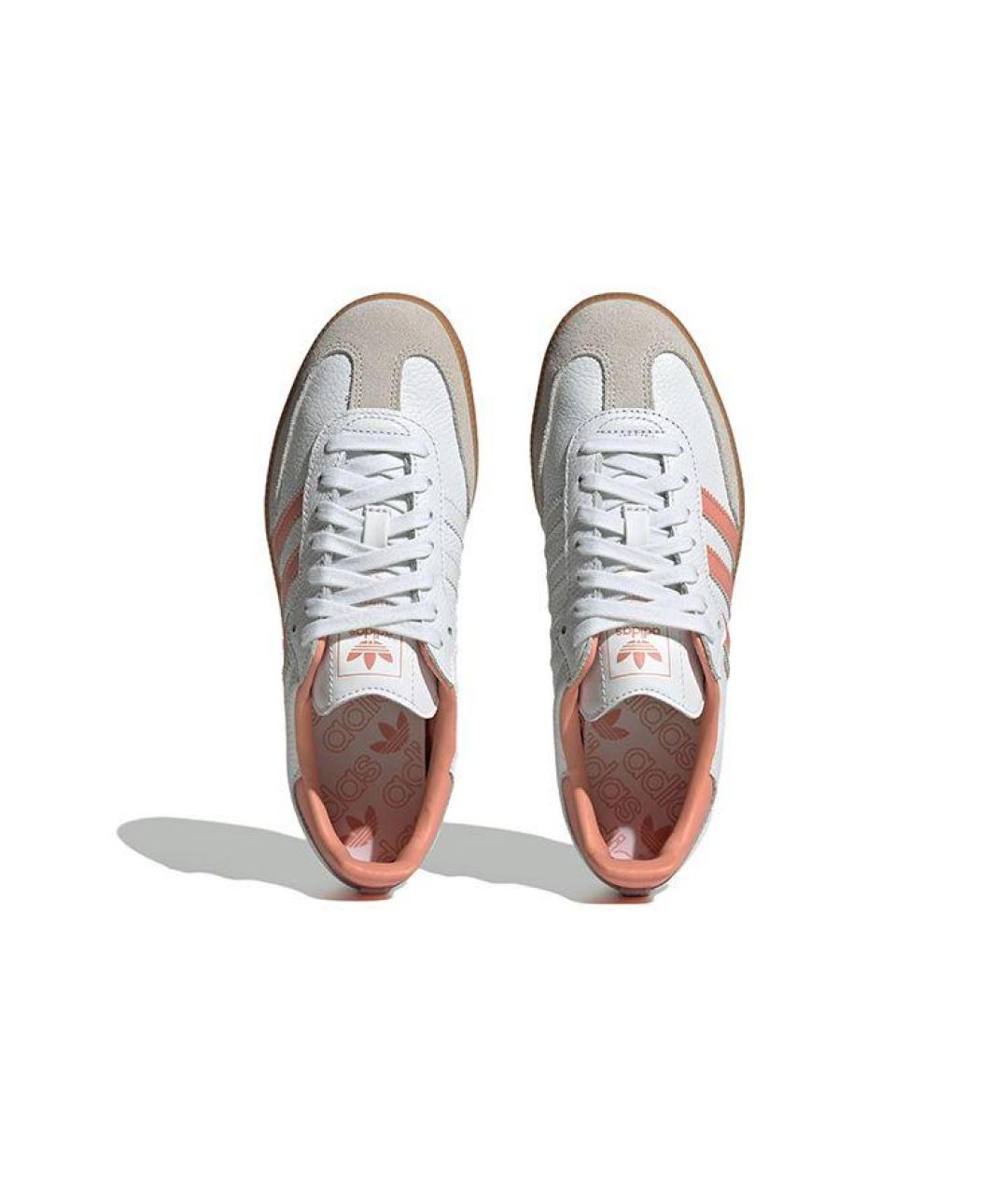 ADIDAS Бежевые кожаные кеды, фото 4