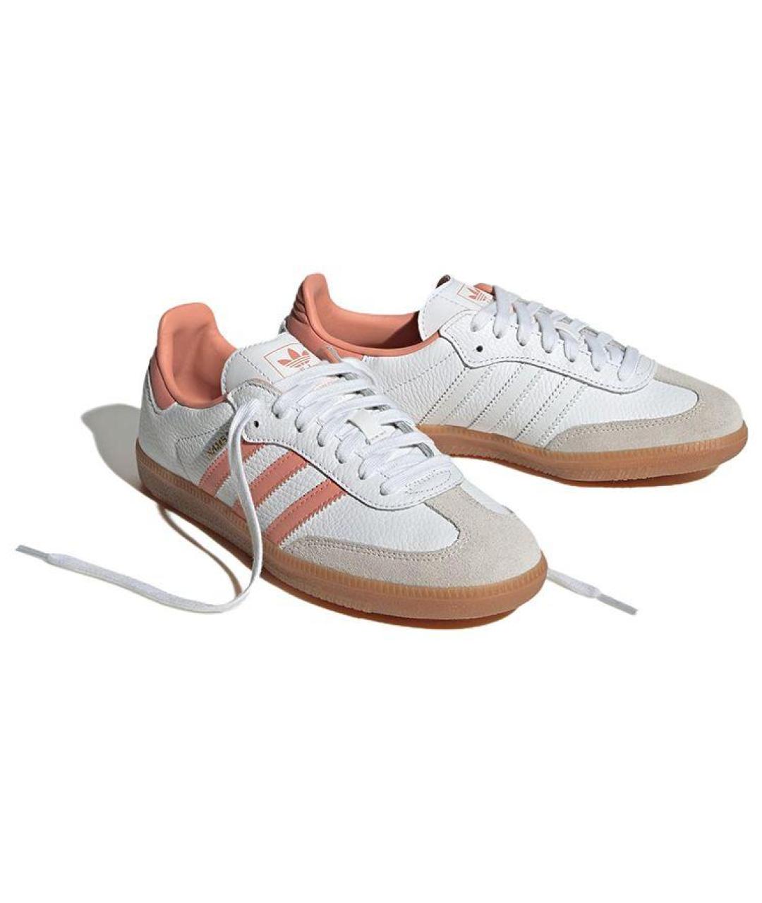 ADIDAS Бежевые кожаные кеды, фото 2