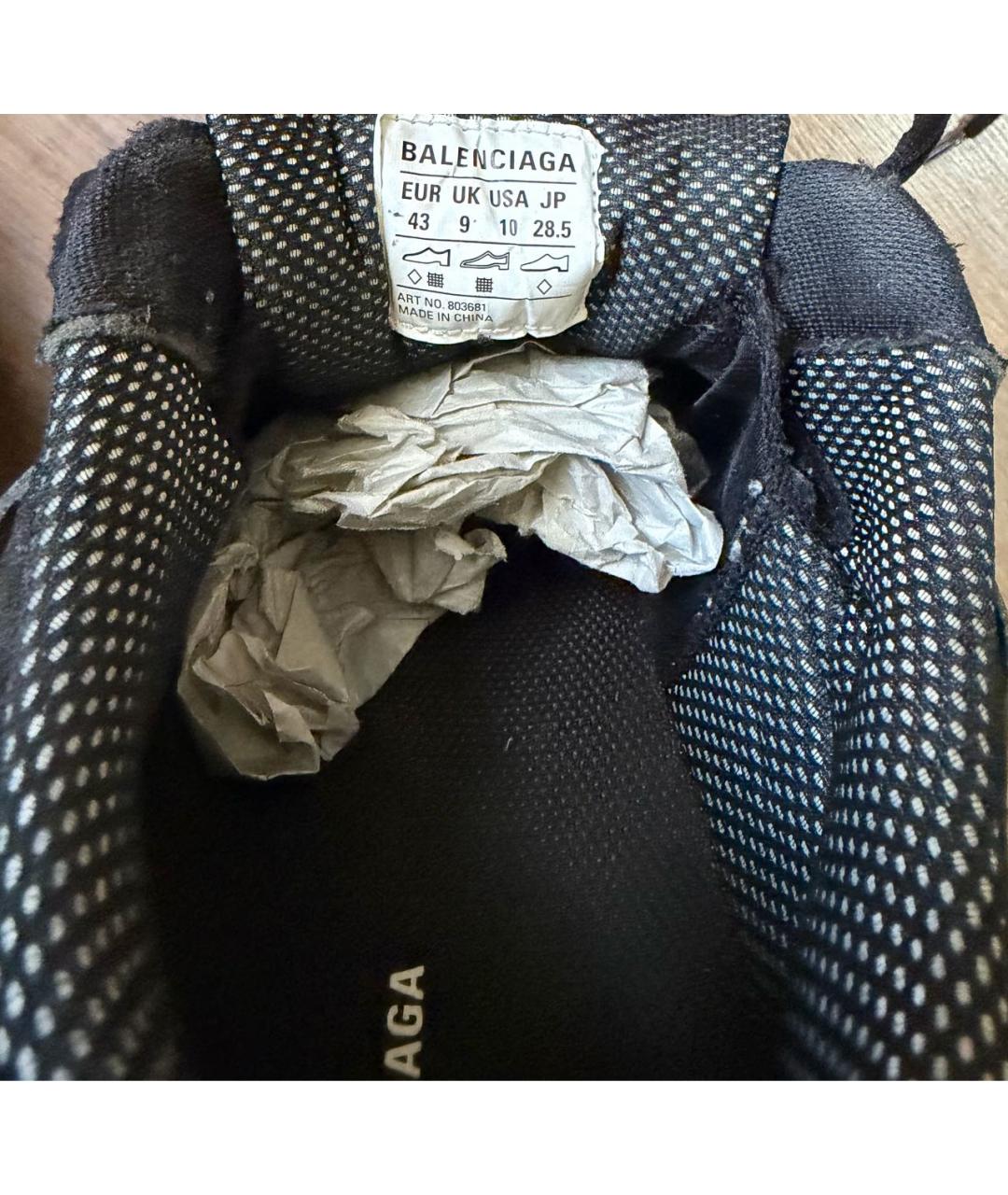 BALENCIAGA Черные низкие кроссовки / кеды, фото 6