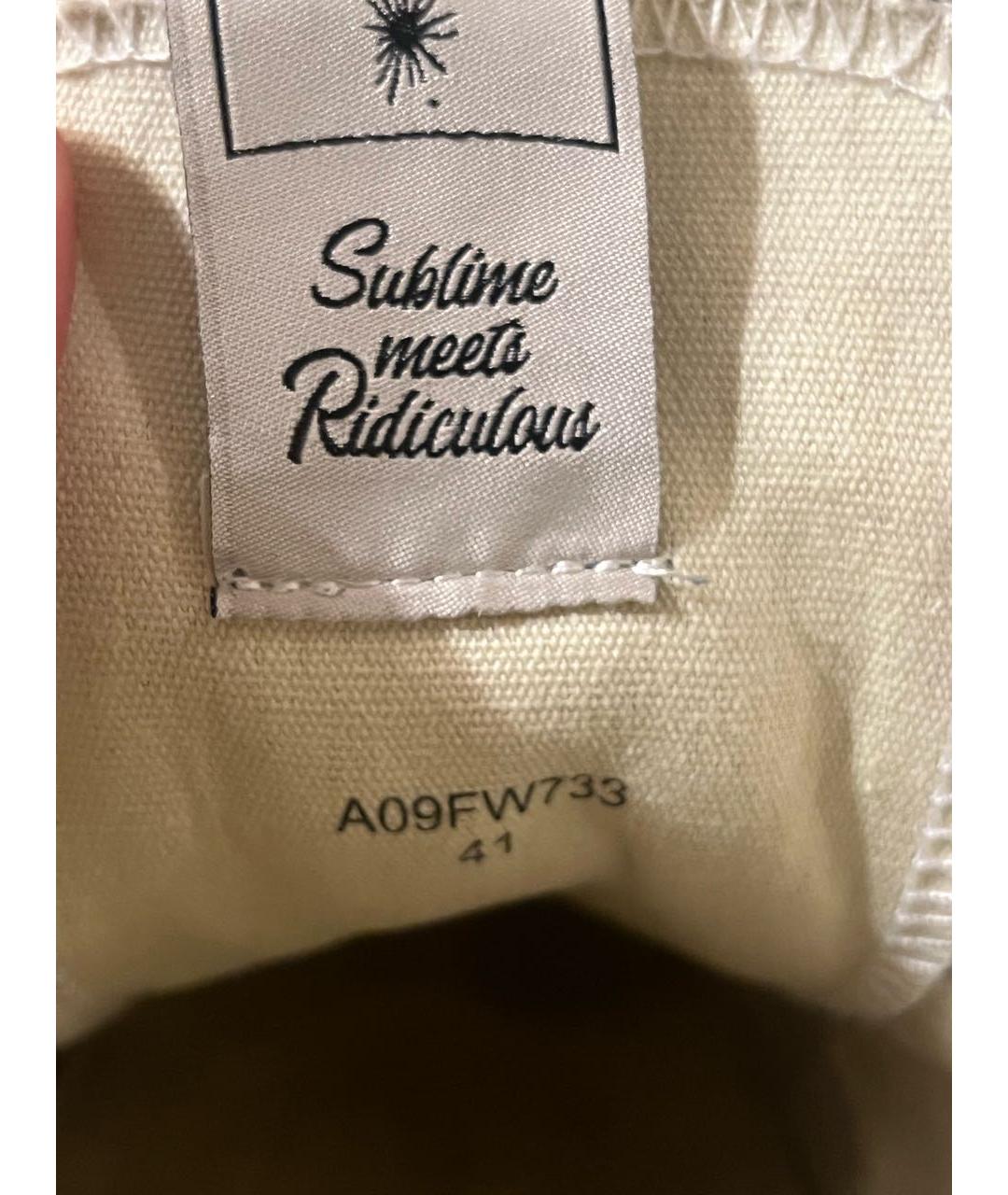 MAISON MIHARA YASUHIRO Черные текстильные низкие кроссовки / кеды, фото 6