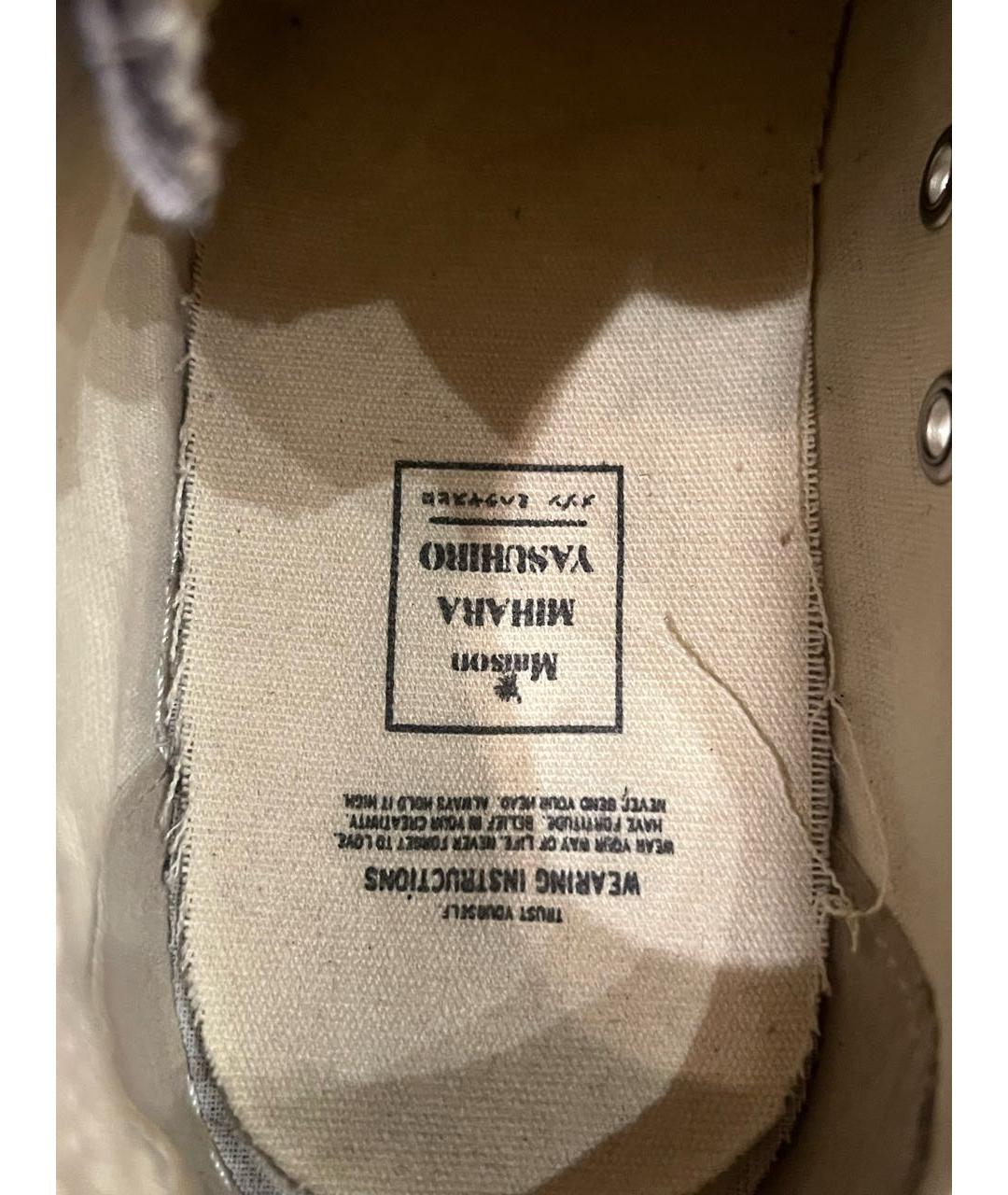 MAISON MIHARA YASUHIRO Черные текстильные низкие кроссовки / кеды, фото 5