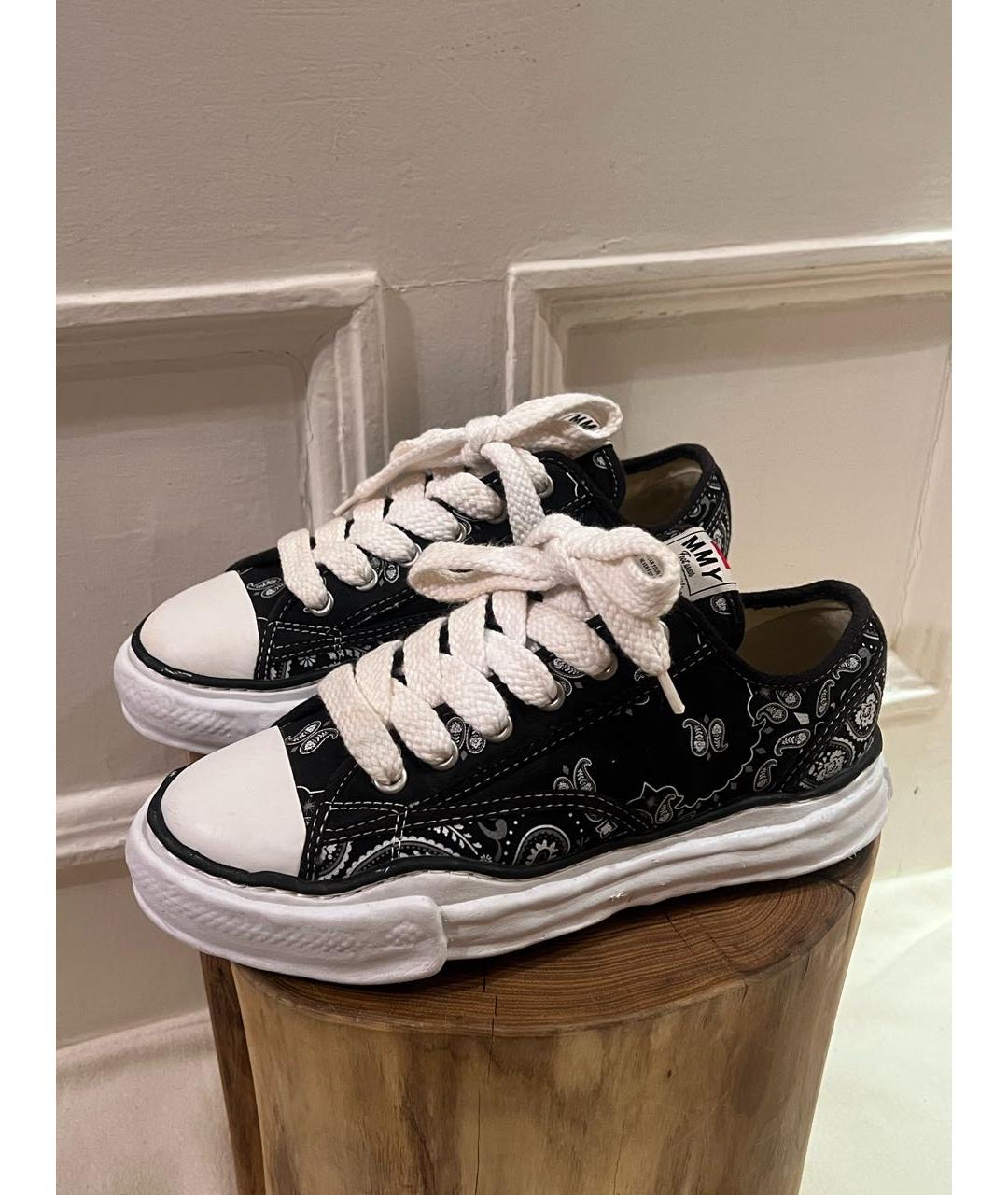 Mihara Yasuhiro Черные текстильные низкие кроссовки / кеды, фото 2