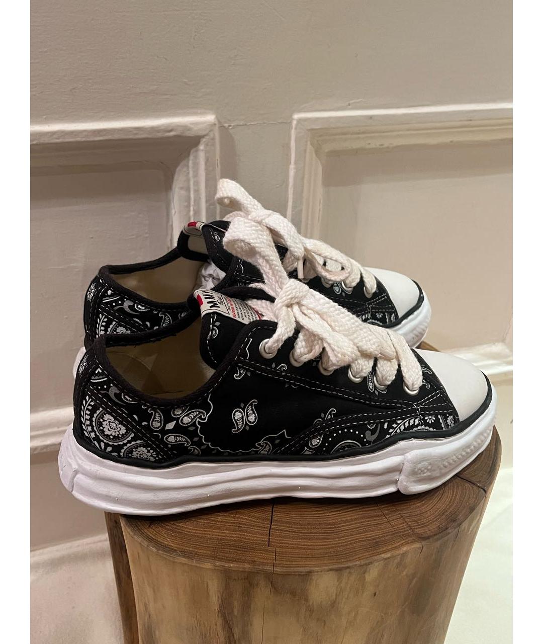 Mihara Yasuhiro Черные текстильные низкие кроссовки / кеды, фото 6