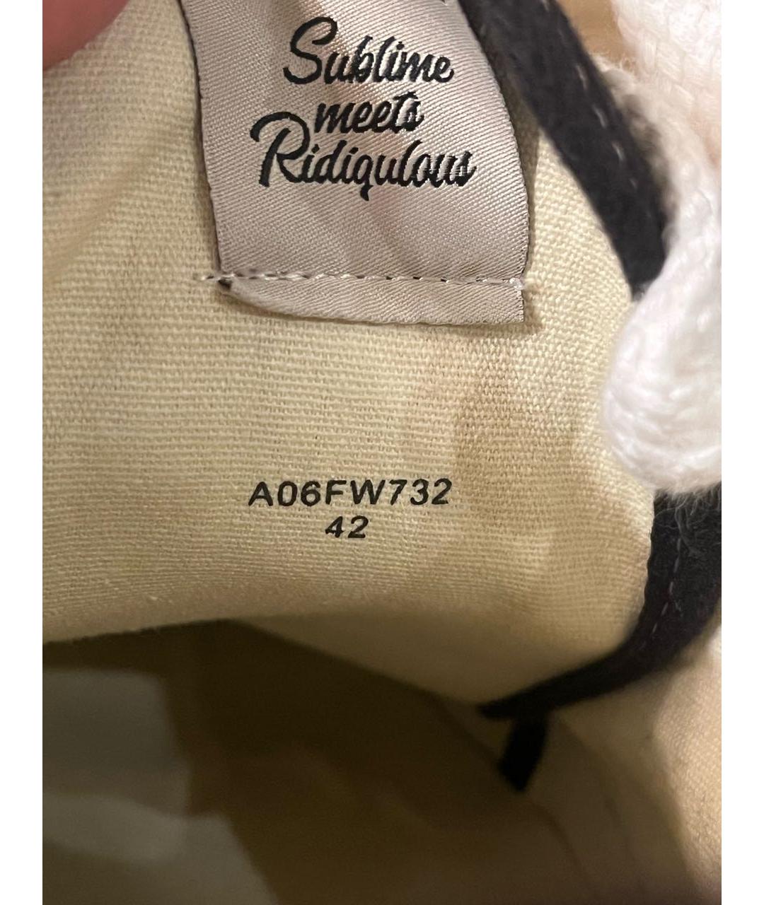 Mihara Yasuhiro Черные текстильные низкие кроссовки / кеды, фото 5