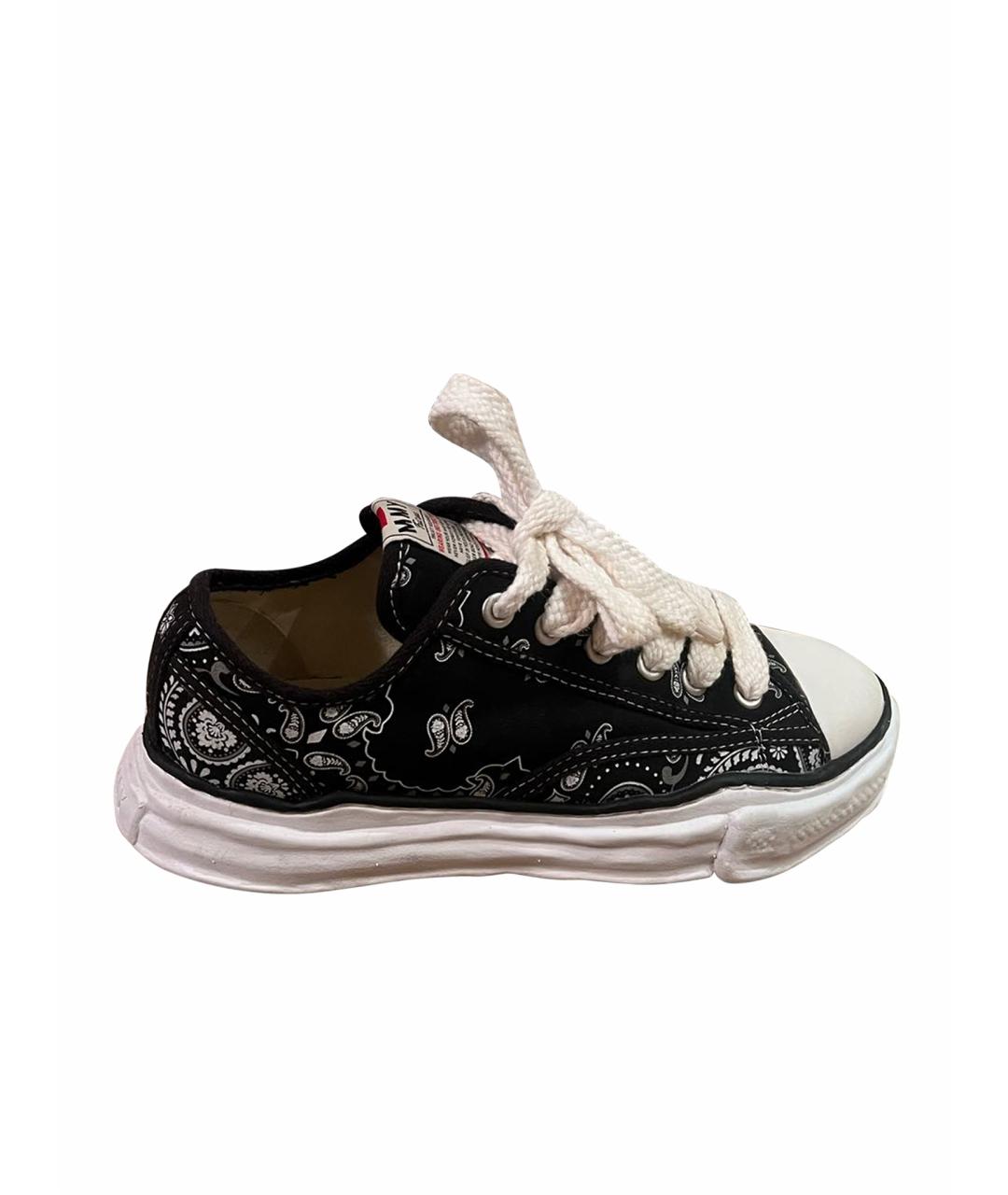 Mihara Yasuhiro Черные текстильные низкие кроссовки / кеды, фото 1