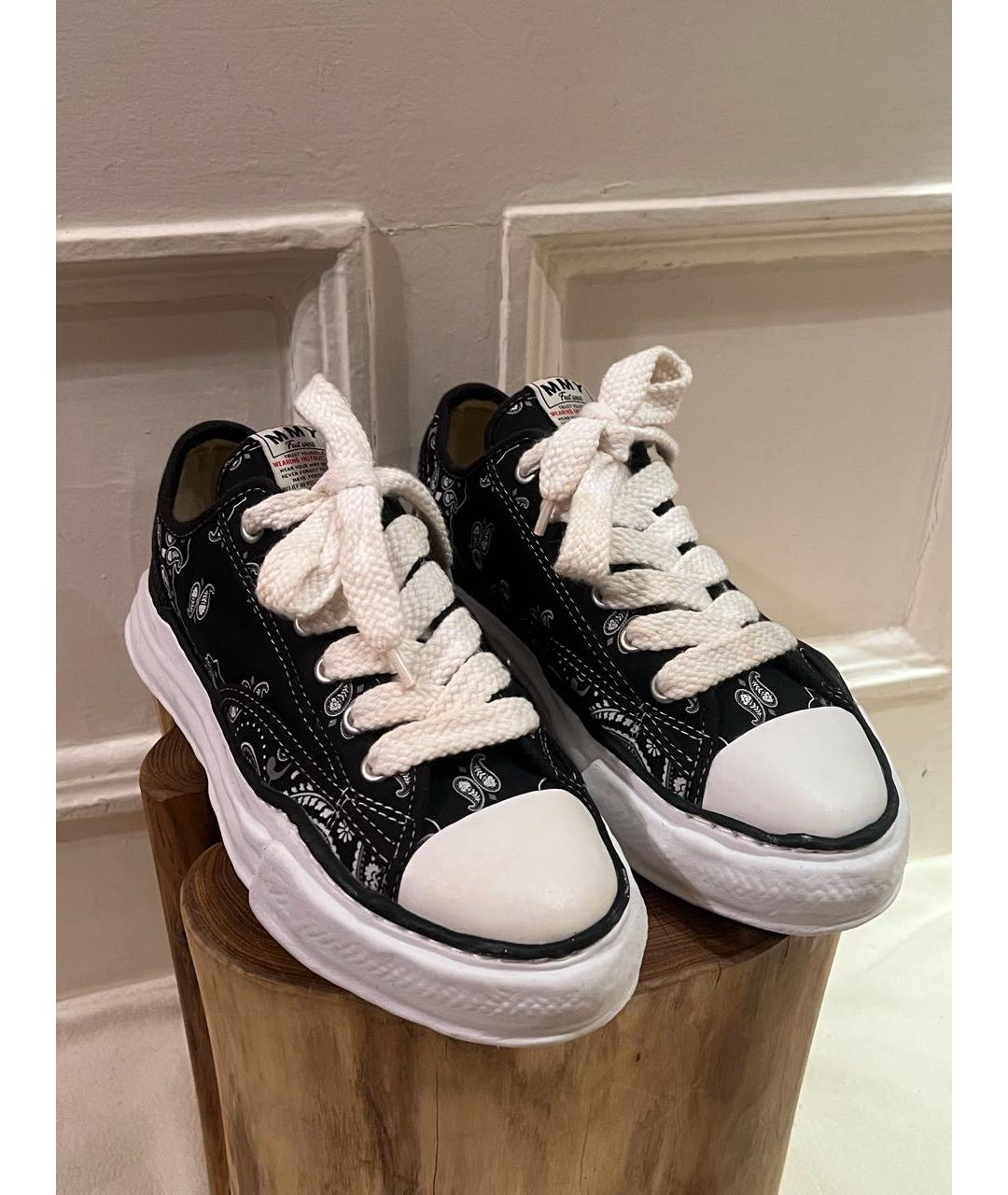 Mihara Yasuhiro Черные текстильные низкие кроссовки / кеды, фото 3