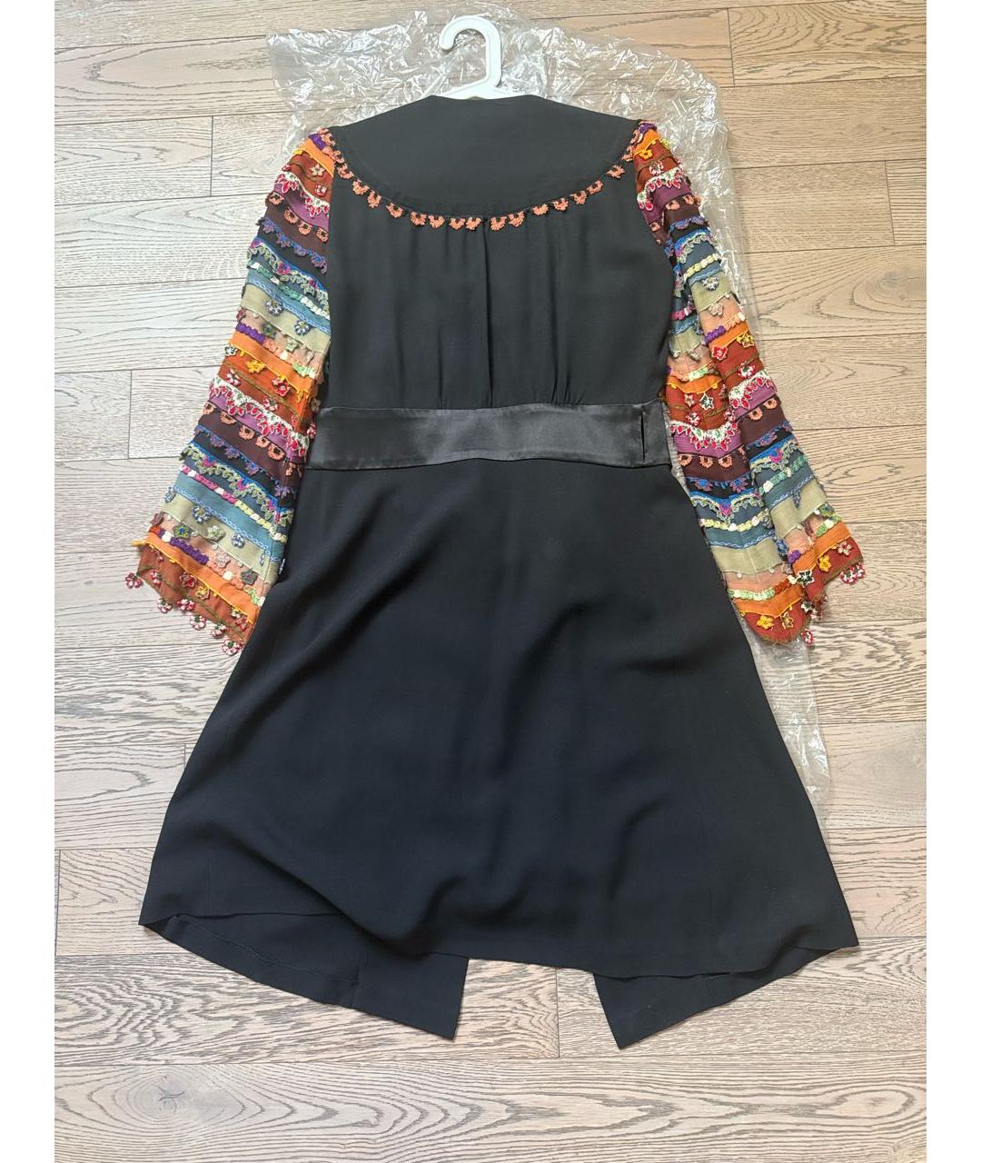 CHLOE Черное ацетатное повседневное платье, фото 2