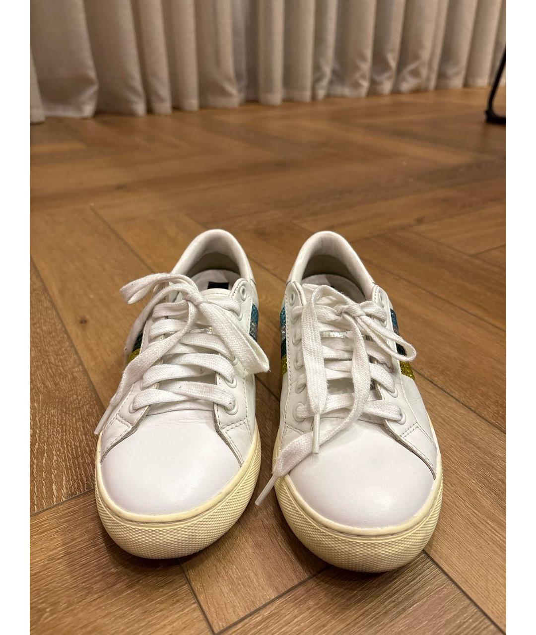 MARC BY MARC JACOBS Белые кожаные кеды, фото 2