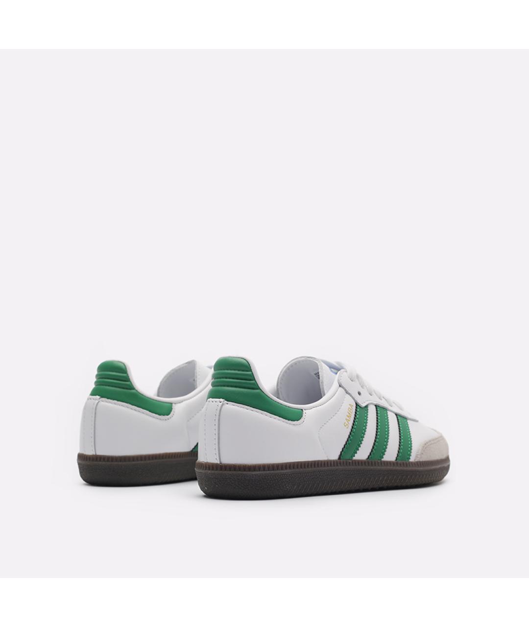 ADIDAS Зеленые кожаные низкие кроссовки / кеды, фото 4