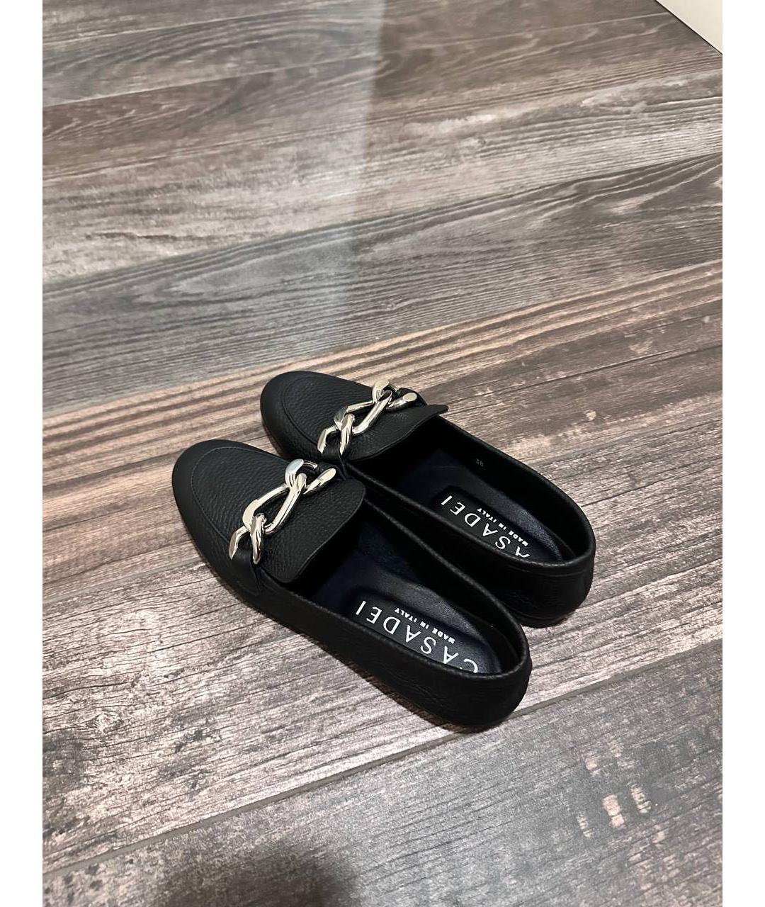 CASADEI Черные кожаные лоферы, фото 2