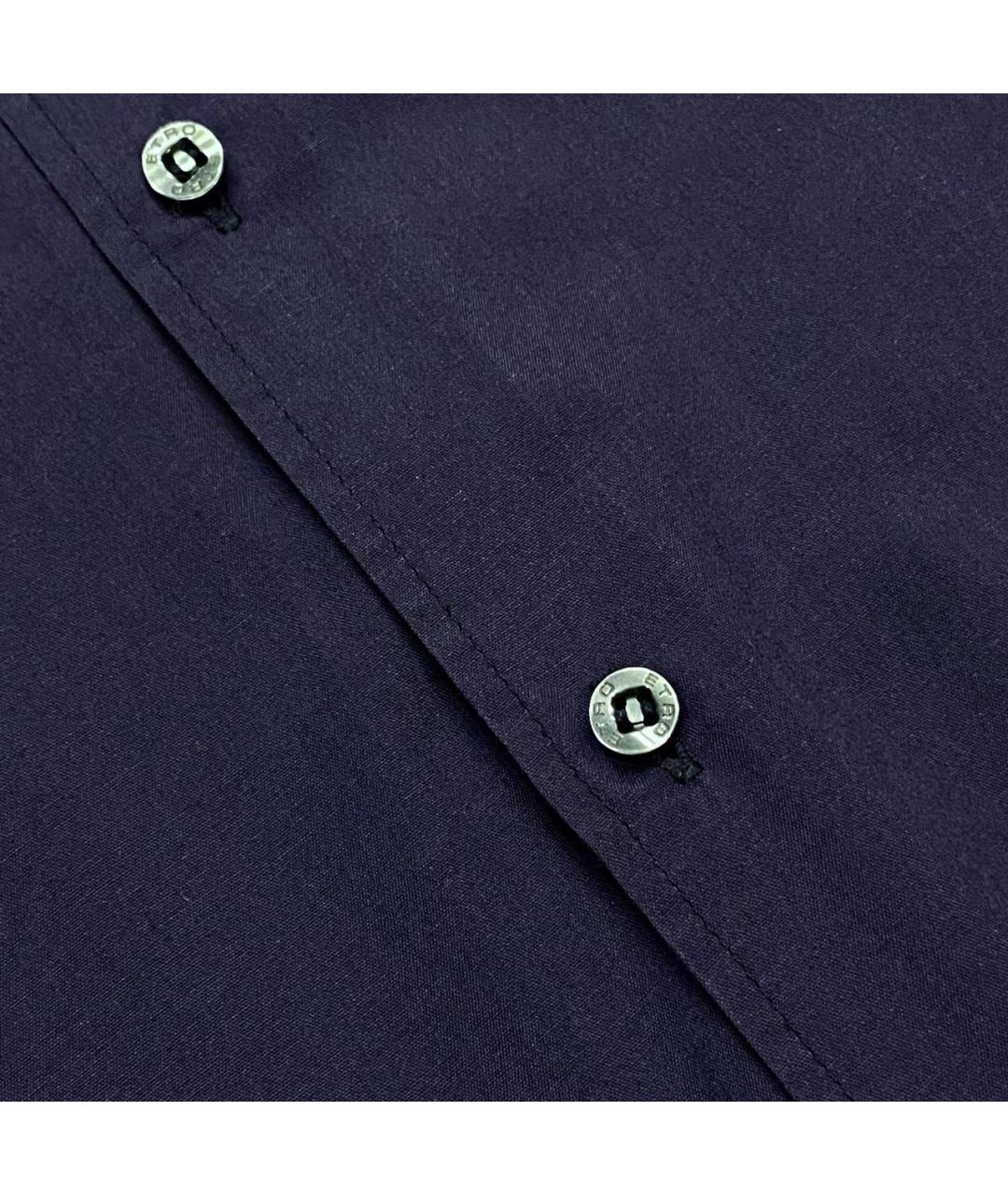 ETRO Темно-синяя хлопковая классическая рубашка, фото 6