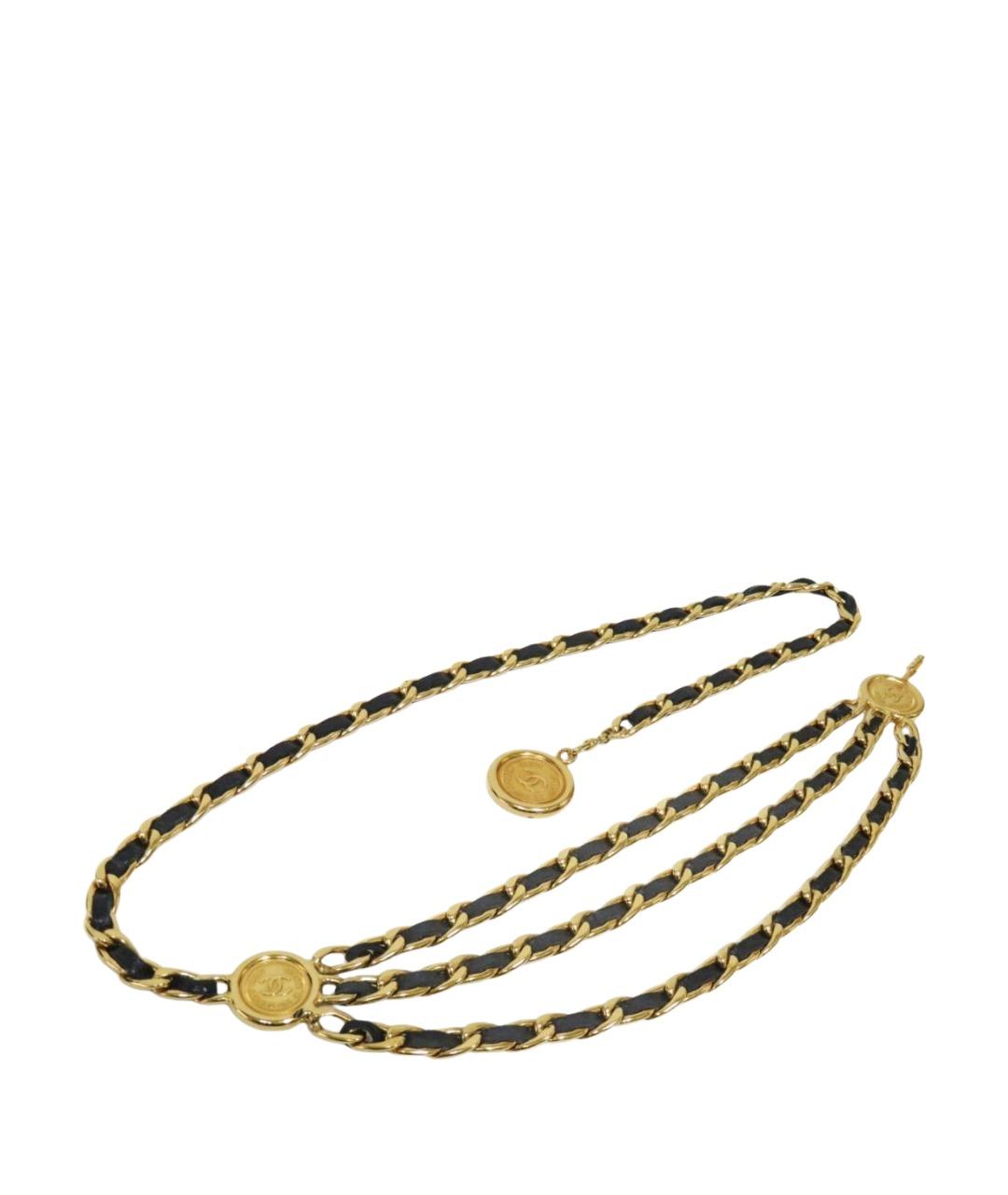 CHANEL Черный кожаный ремень, фото 1