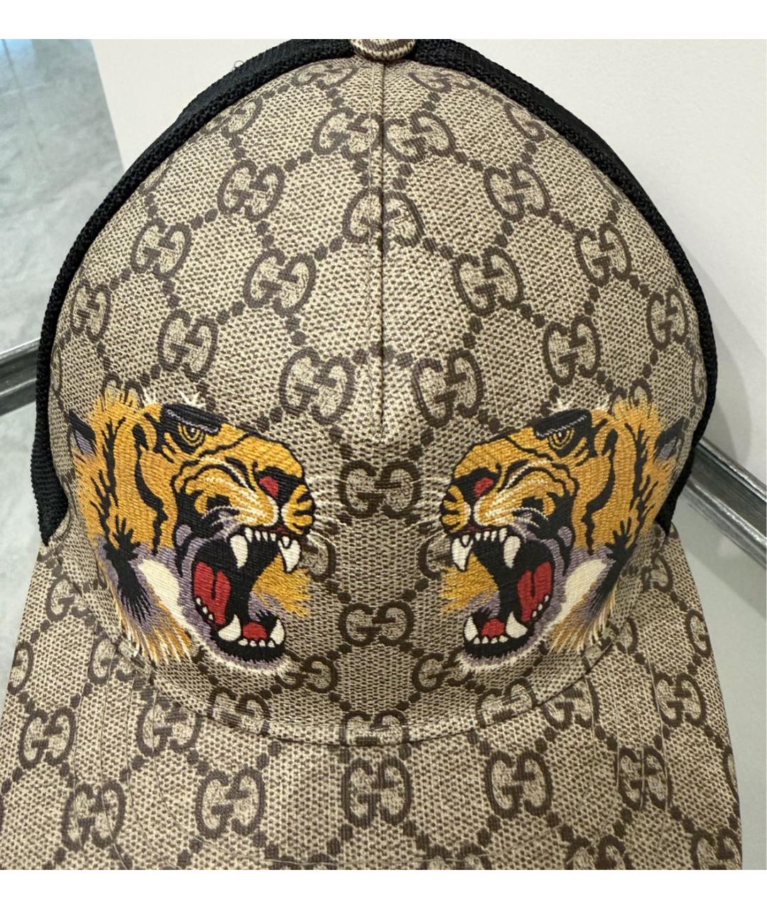 GUCCI Коричневая хлопковая кепка/бейсболка, фото 3