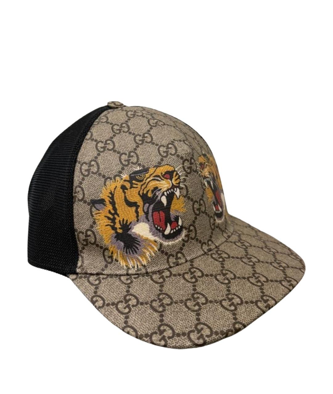 GUCCI Коричневая хлопковая кепка/бейсболка, фото 1