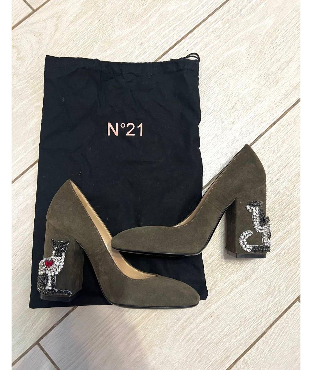 NO. 21 Серые замшевые туфли, фото 4