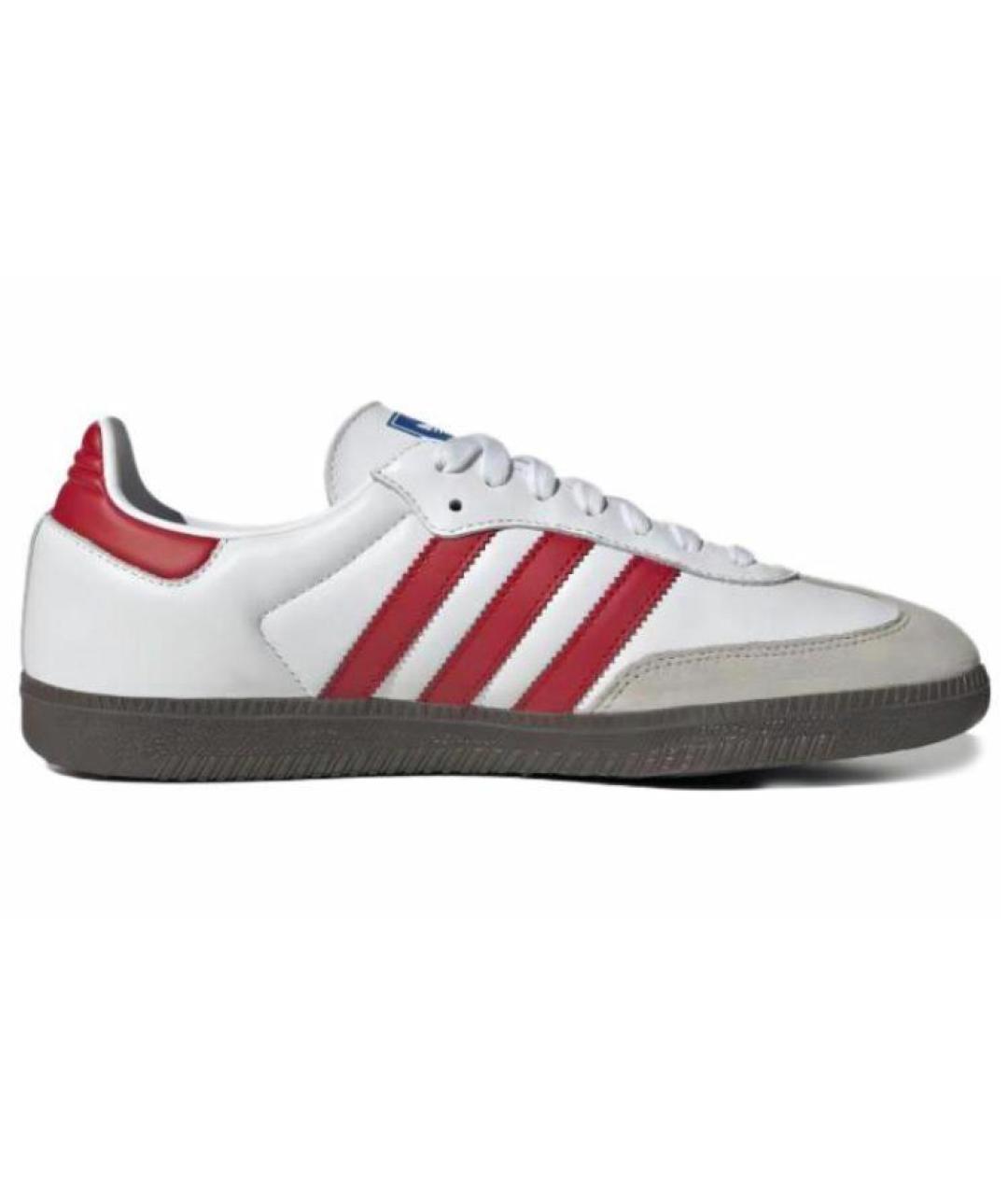 ADIDAS Красные кожаные кеды, фото 4