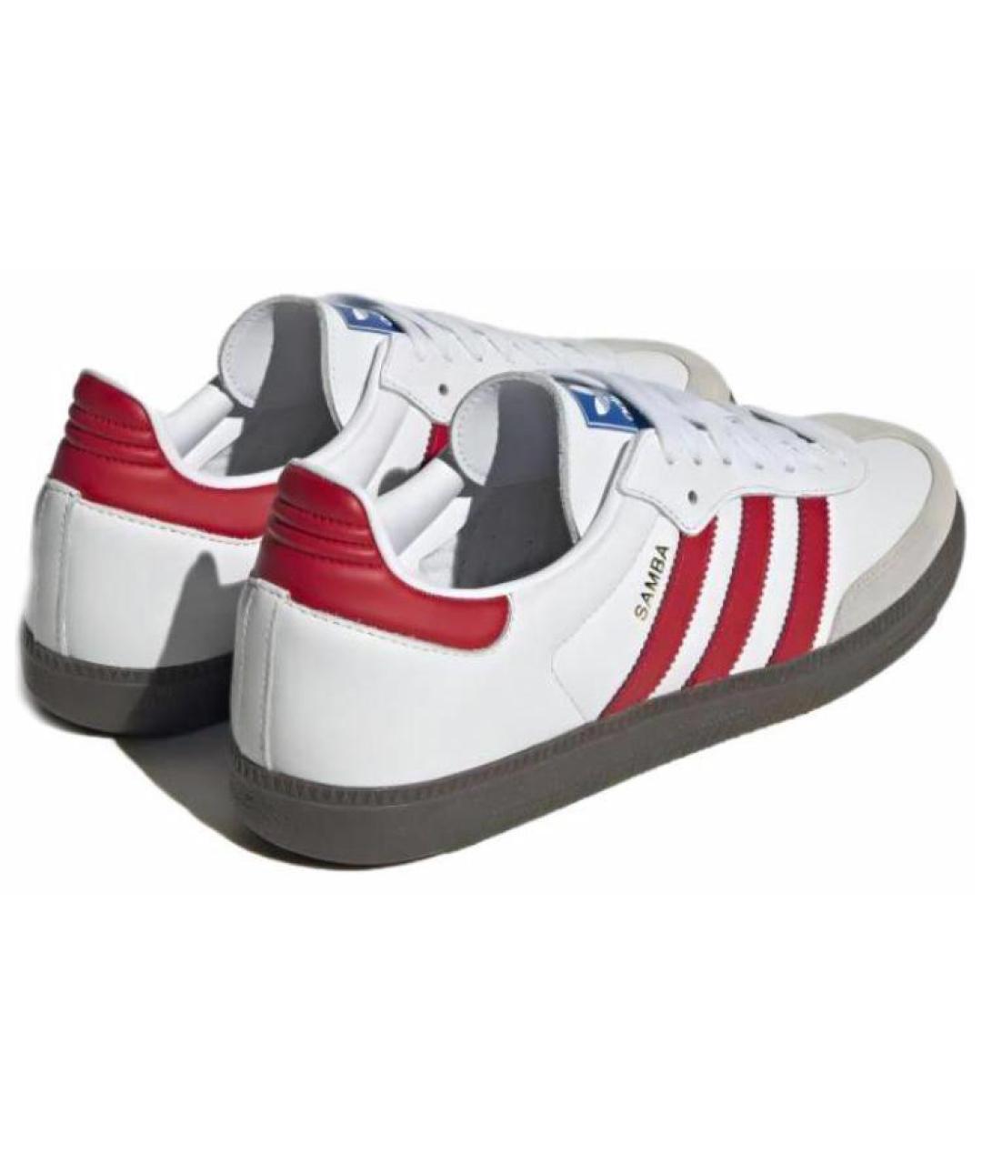 ADIDAS Красные кожаные кеды, фото 3