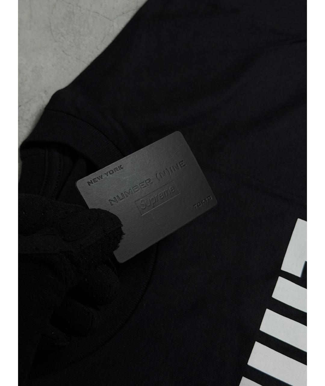 SUPREME Черная хлопковая футболка, фото 6