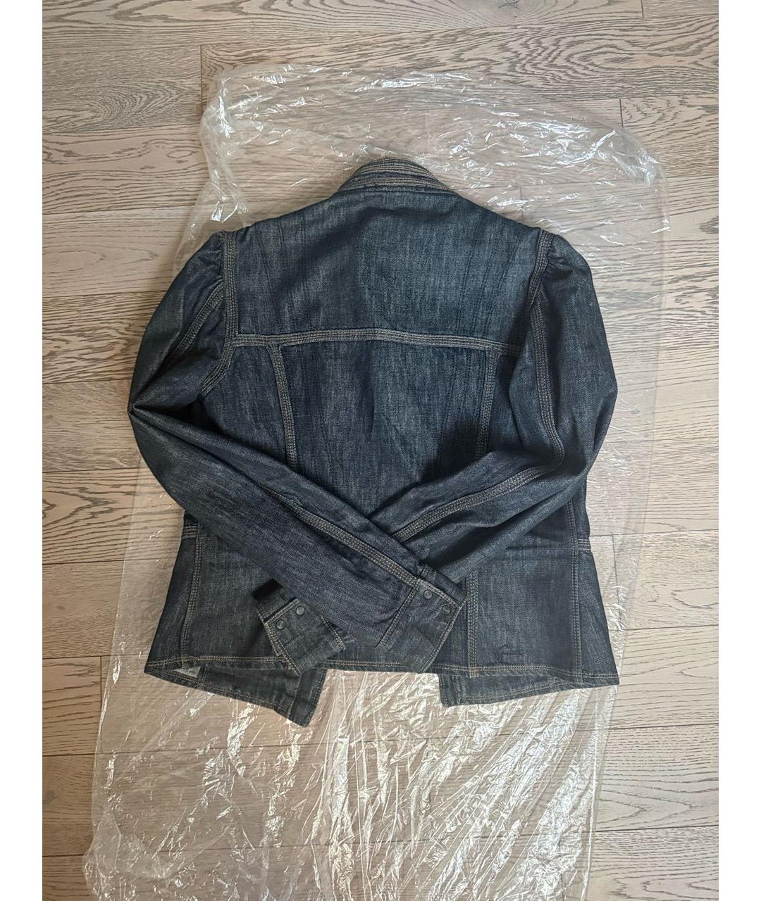 GUCCI Темно-синий хлопковый жакет/пиджак, фото 2