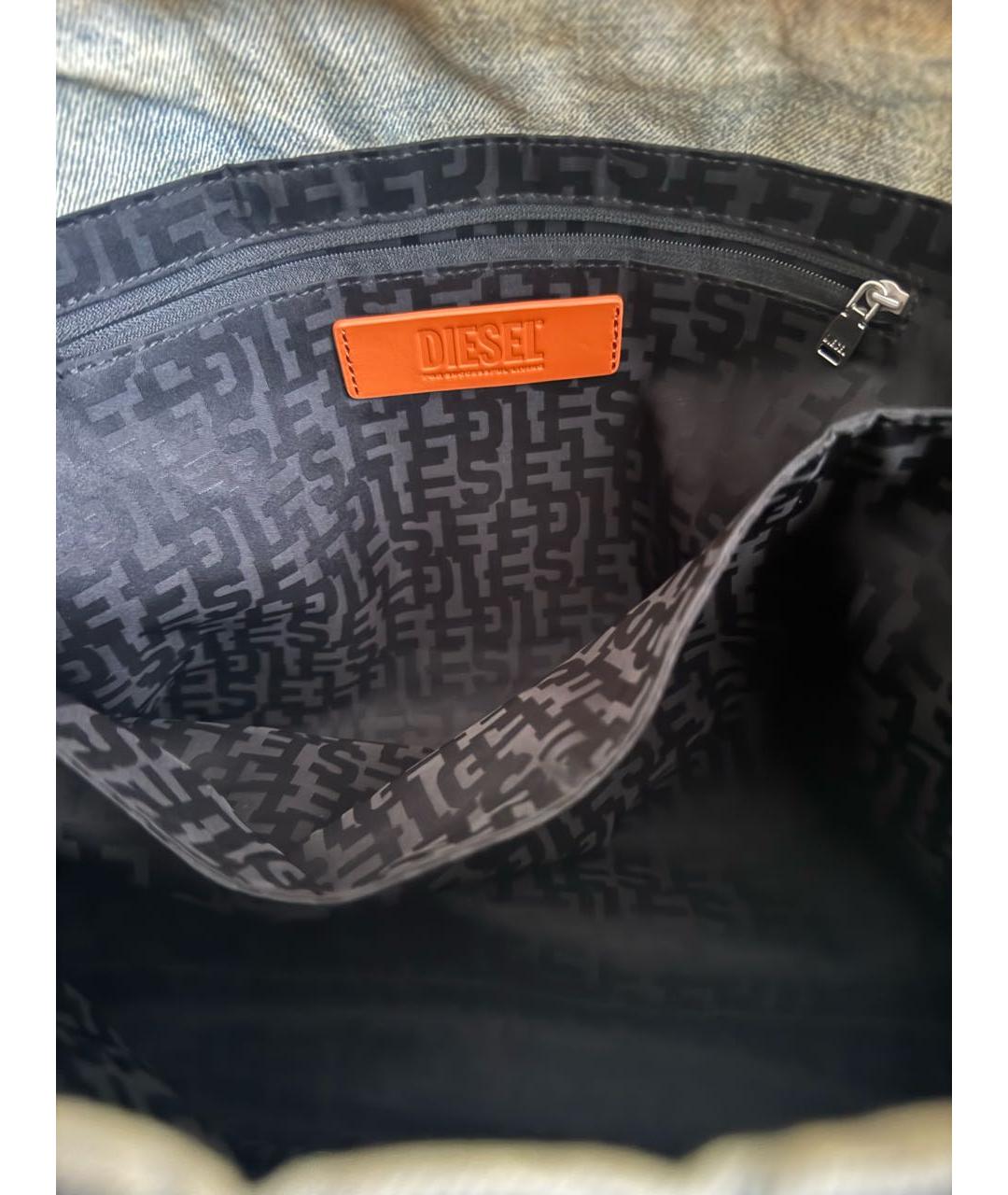 DIESEL Горчичная деним сумка через плечо, фото 4
