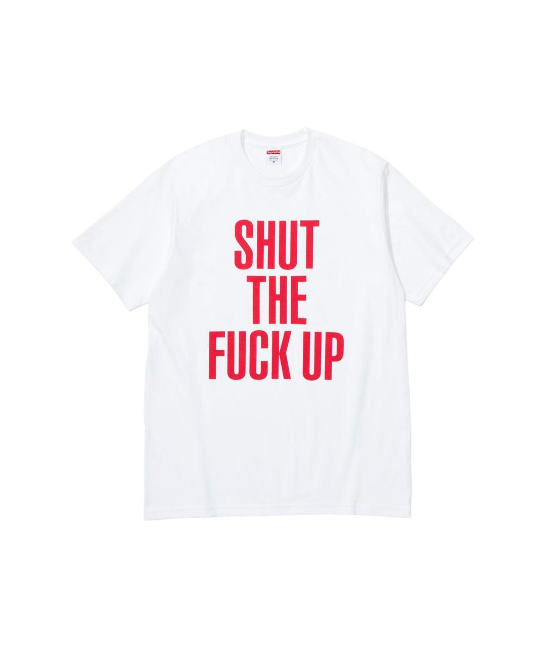 SUPREME Белая хлопковая футболка, фото 1