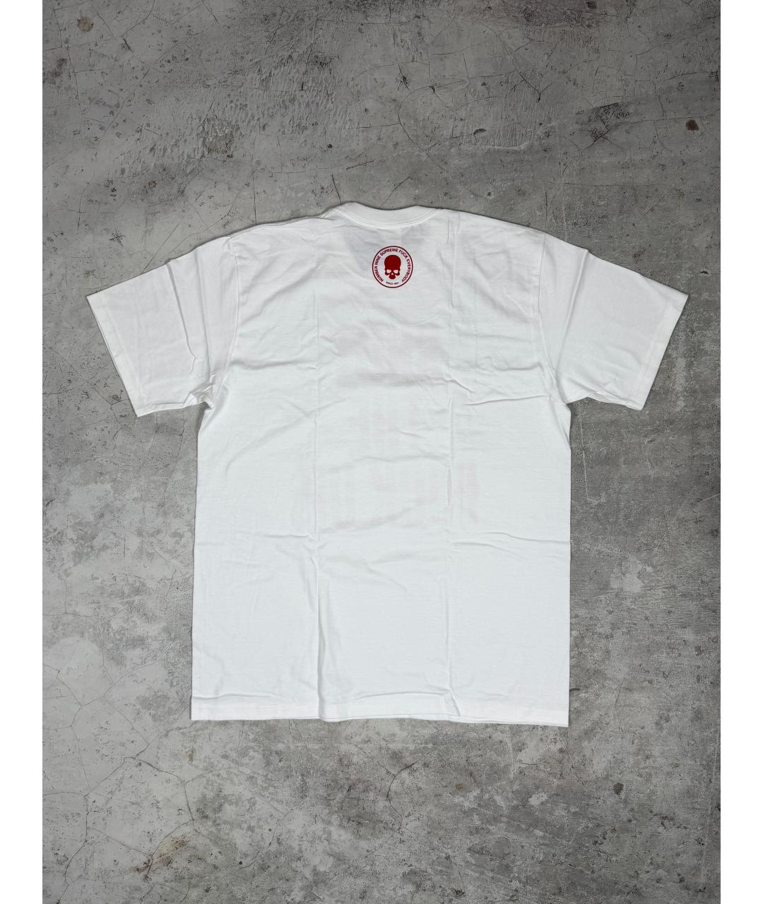 SUPREME Белая хлопковая футболка, фото 3