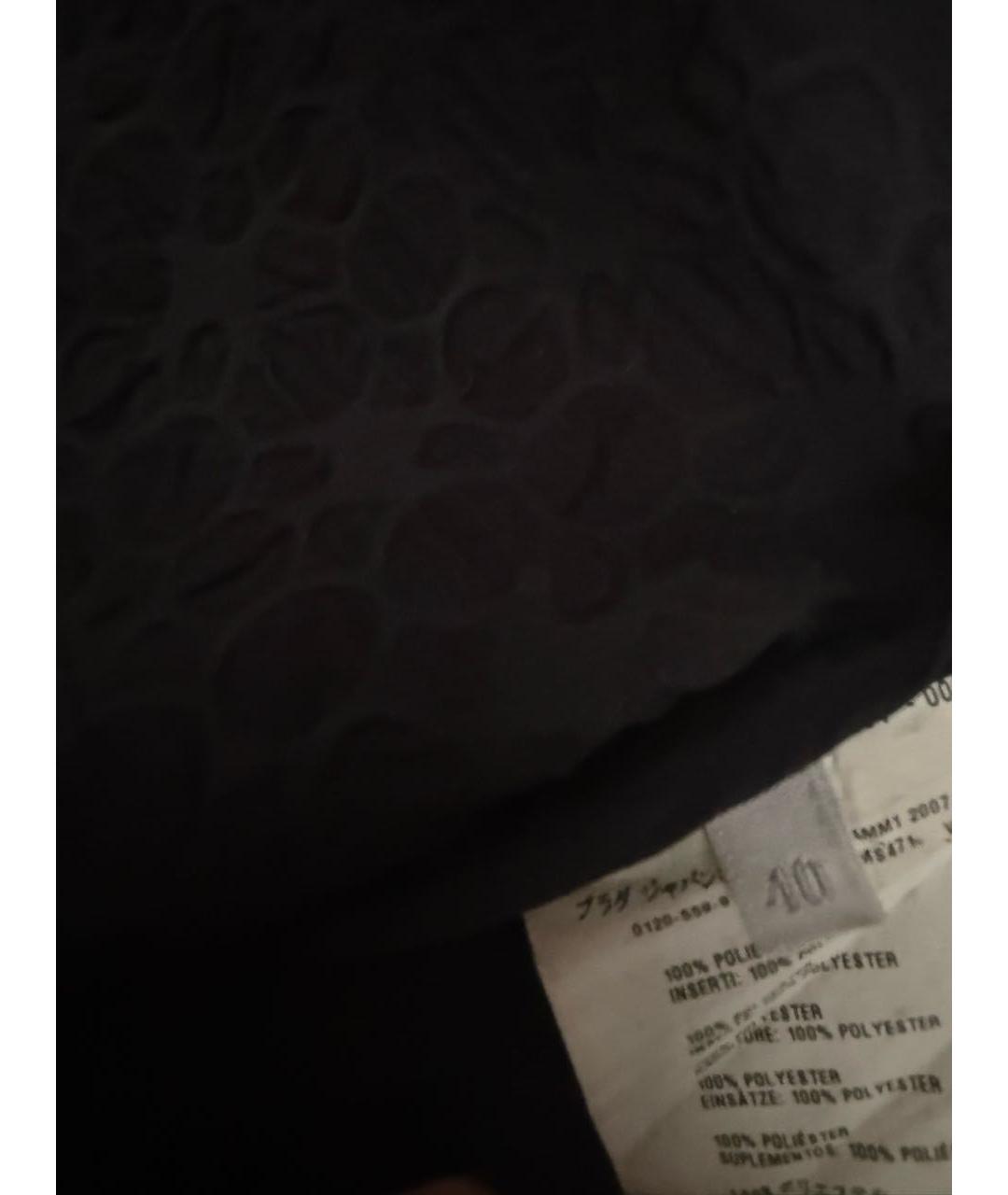 MIU MIU Черный полиэстеровый тренч/плащ, фото 5