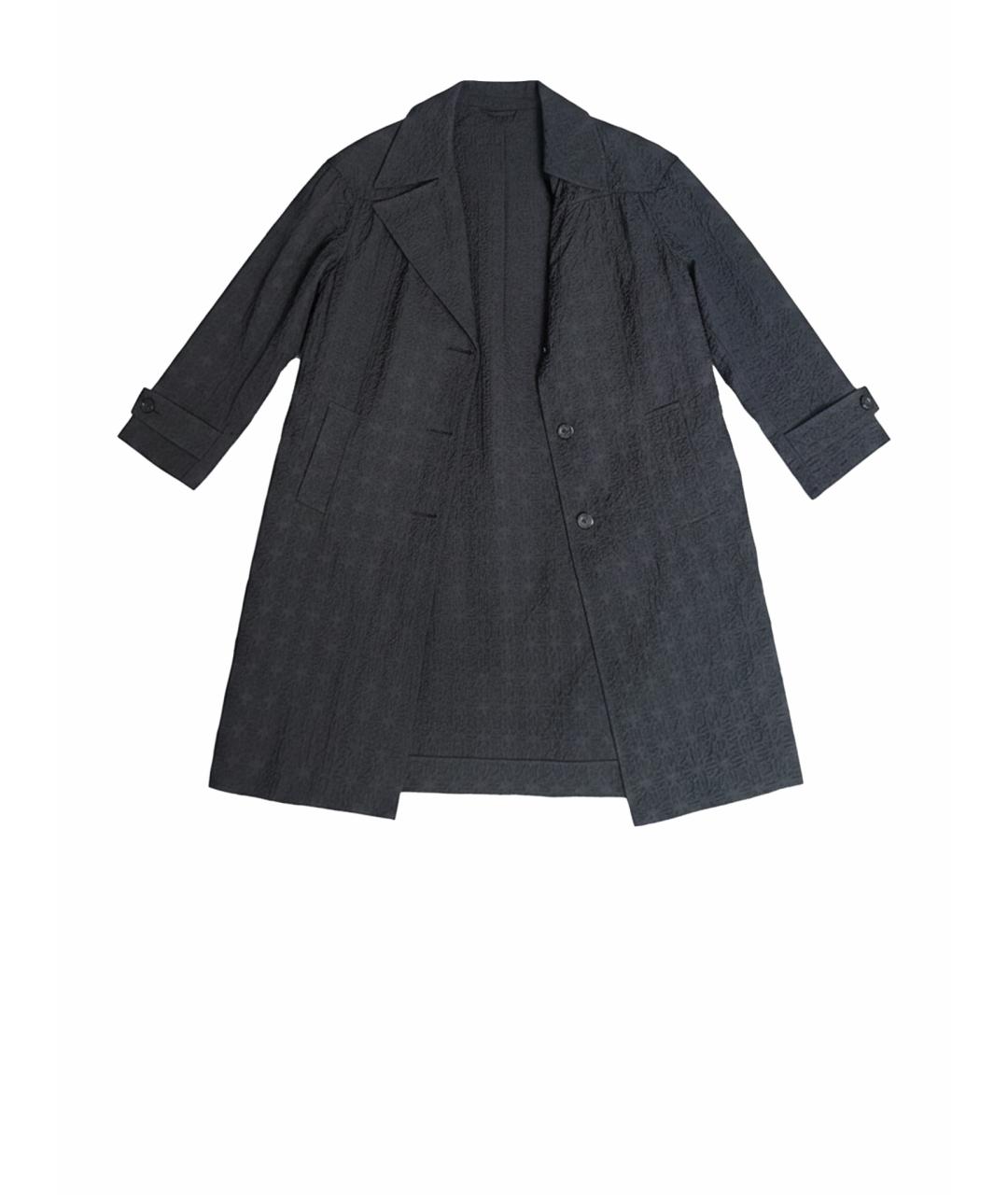 MIU MIU Черный полиэстеровый тренч/плащ, фото 1