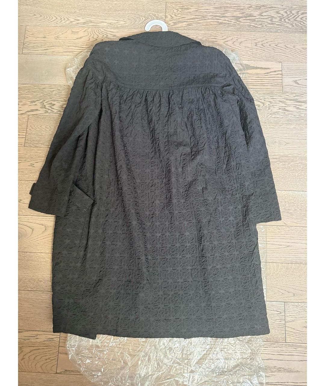 MIU MIU Черный полиэстеровый тренч/плащ, фото 2