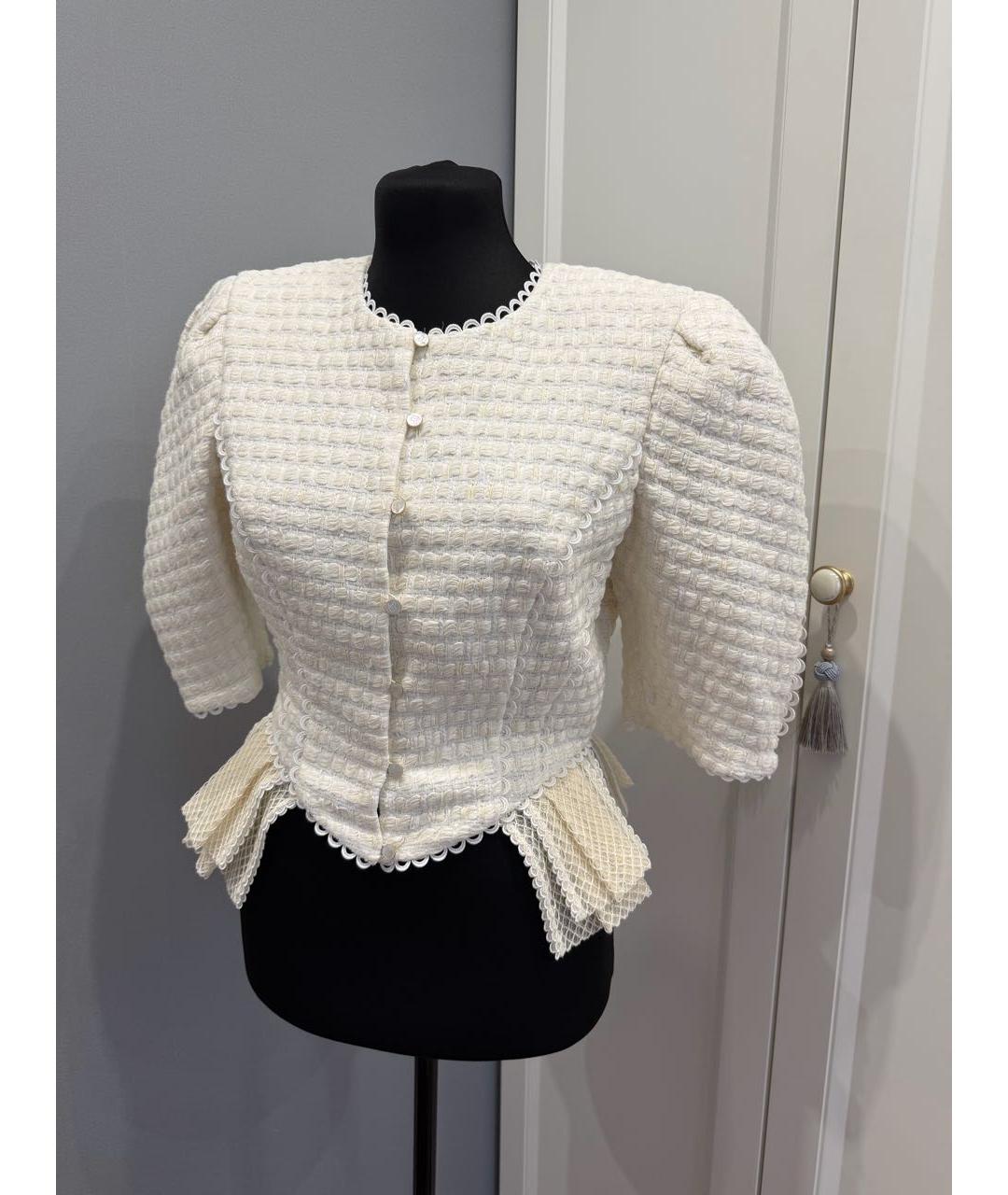 ULYANA SERGEENKO Бежевый хлопковый кардиган, фото 7