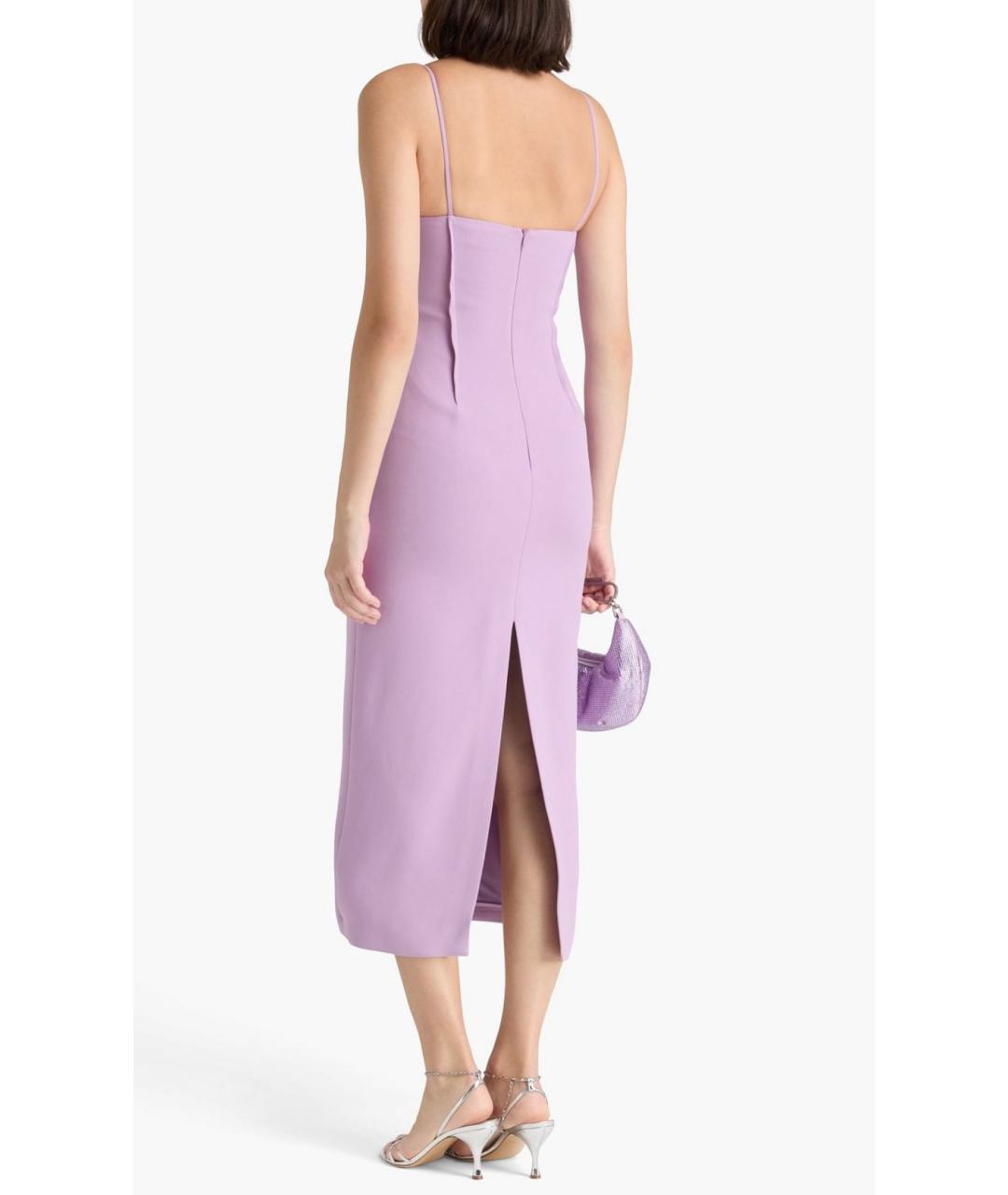 DAVID KOMA Фиолетовое вискозное коктейльное платье, фото 4