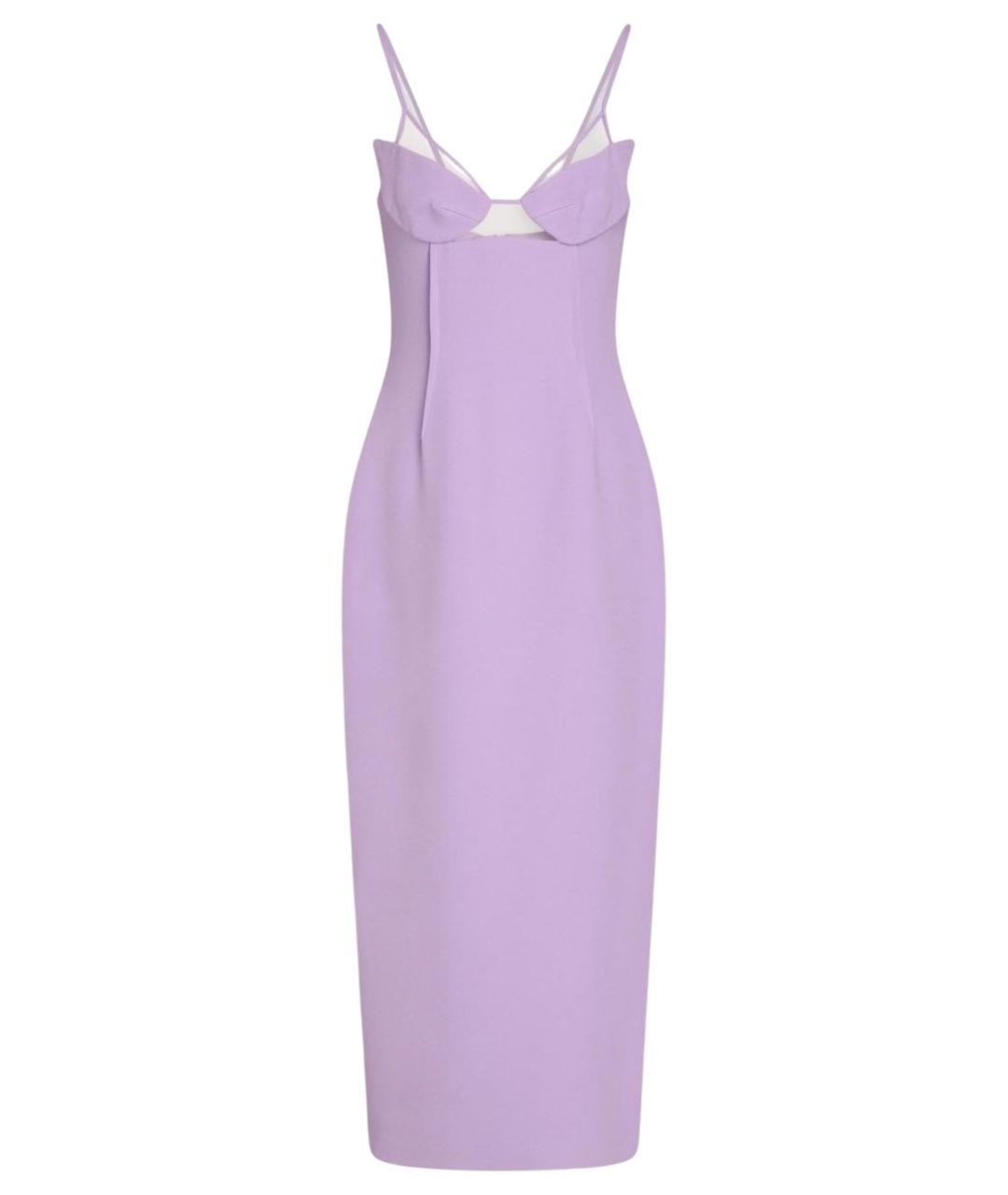 DAVID KOMA Фиолетовое вискозное коктейльное платье, фото 1