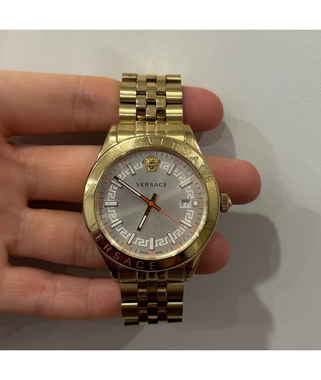 VERSACE Золотые стальные часы, фото 9