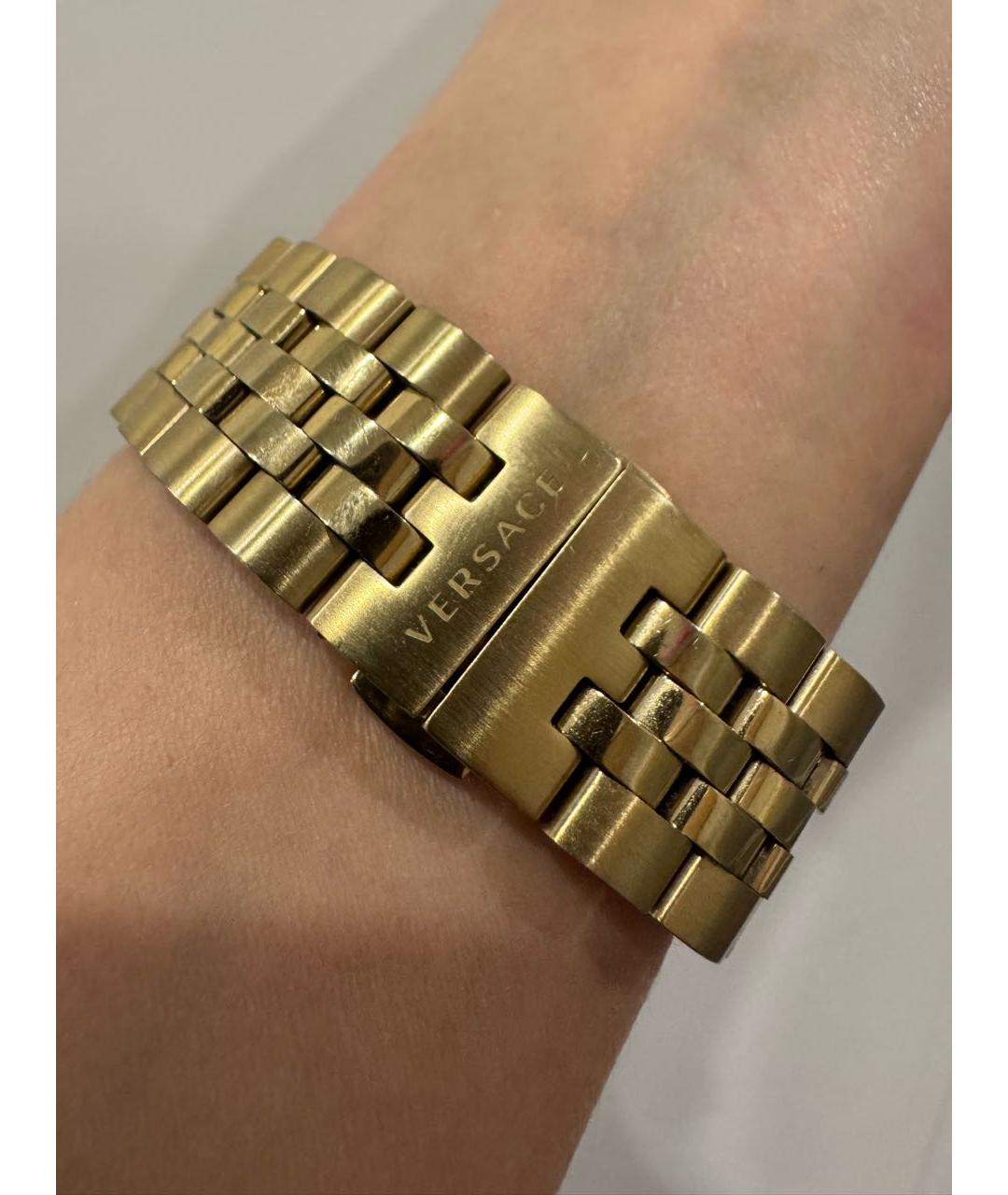 VERSACE Золотые стальные часы, фото 7