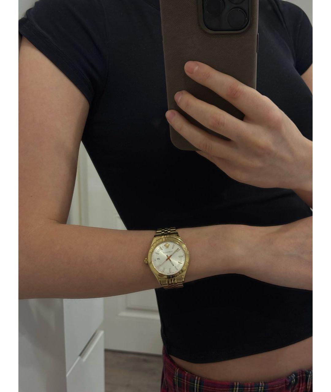 VERSACE Золотые стальные часы, фото 8