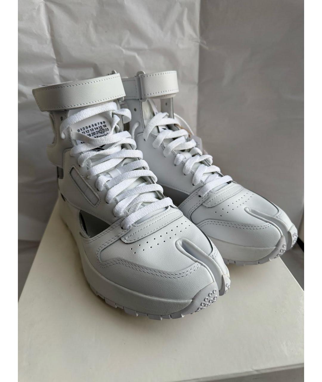 MAISON MARGIELA Белые кожаные кроссовки, фото 2