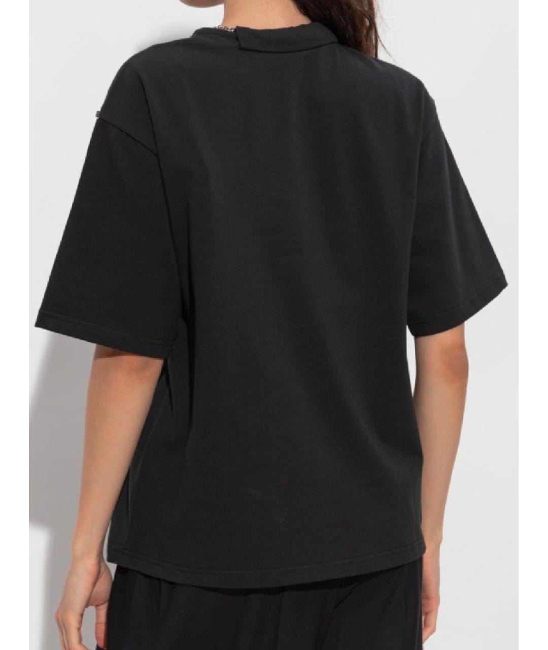 MAX MARA Черная хлопковая футболка, фото 2